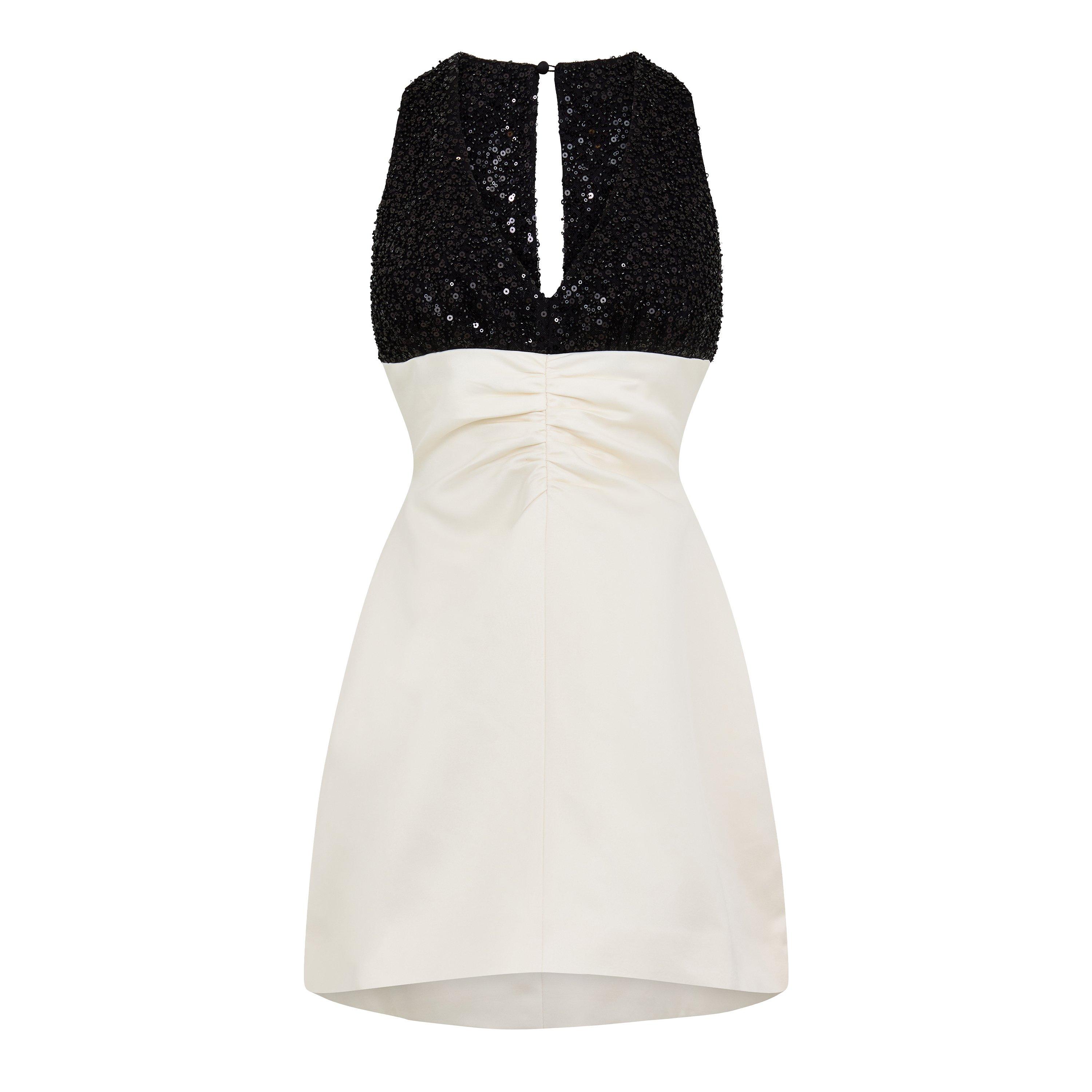 Black - Odd Muse - Odd Muse Sequin Contrast Mini Dress - 1