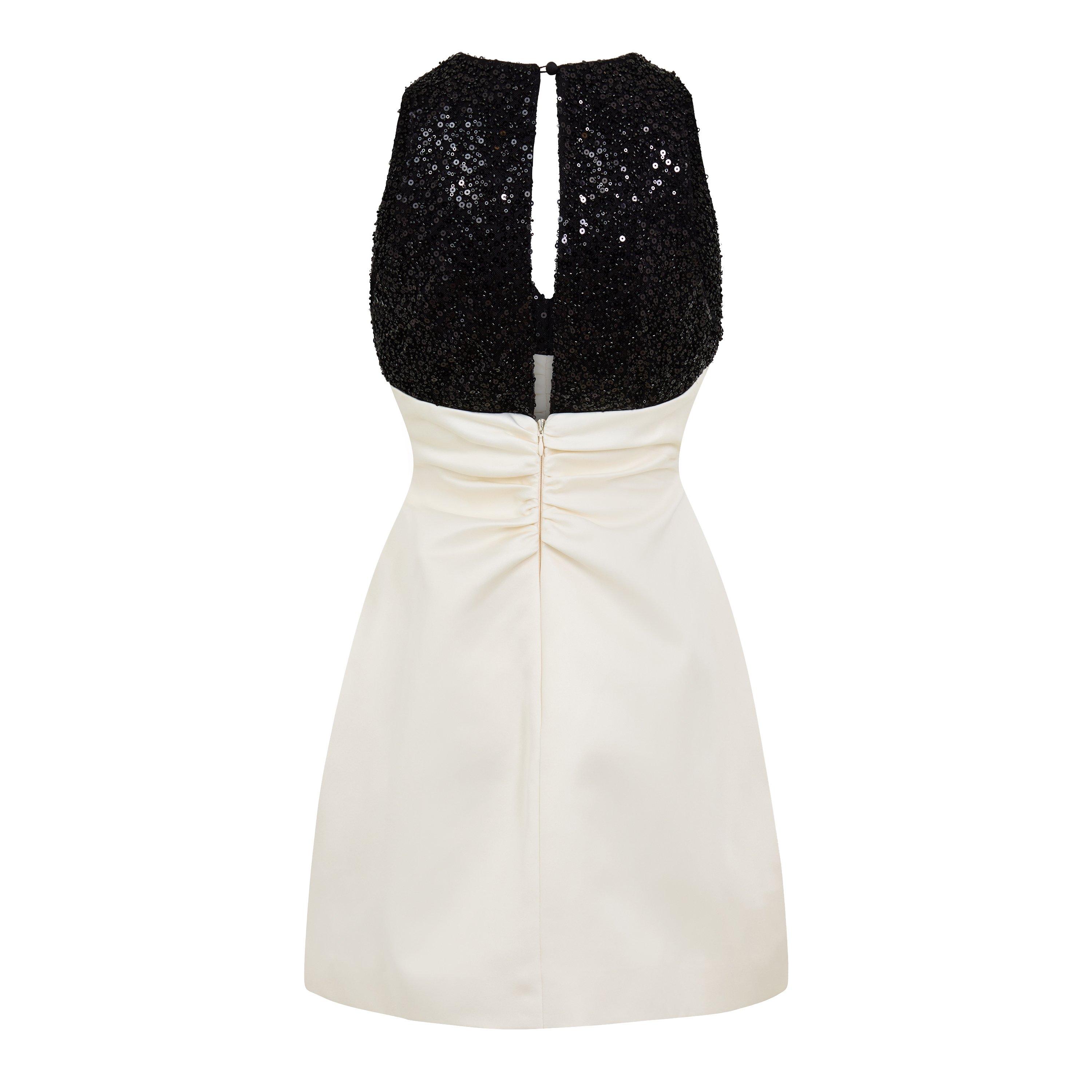 Black - Odd Muse - Odd Muse Sequin Contrast Mini Dress - 2