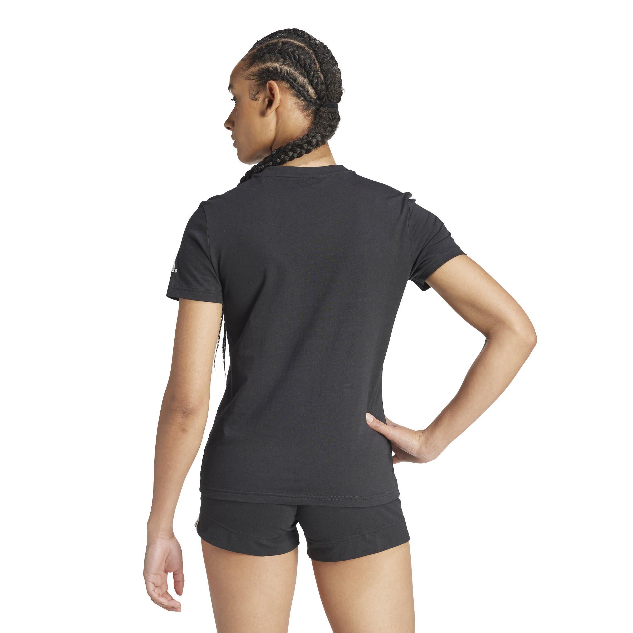 Black/White - adidas - Essentials Slim Logo Womens T Shirt - 3