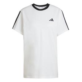 adidas Essentials 3 Stripe T Shirt Womens