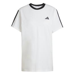 adidas Essentials 3 Stripe T-Shirt Womens