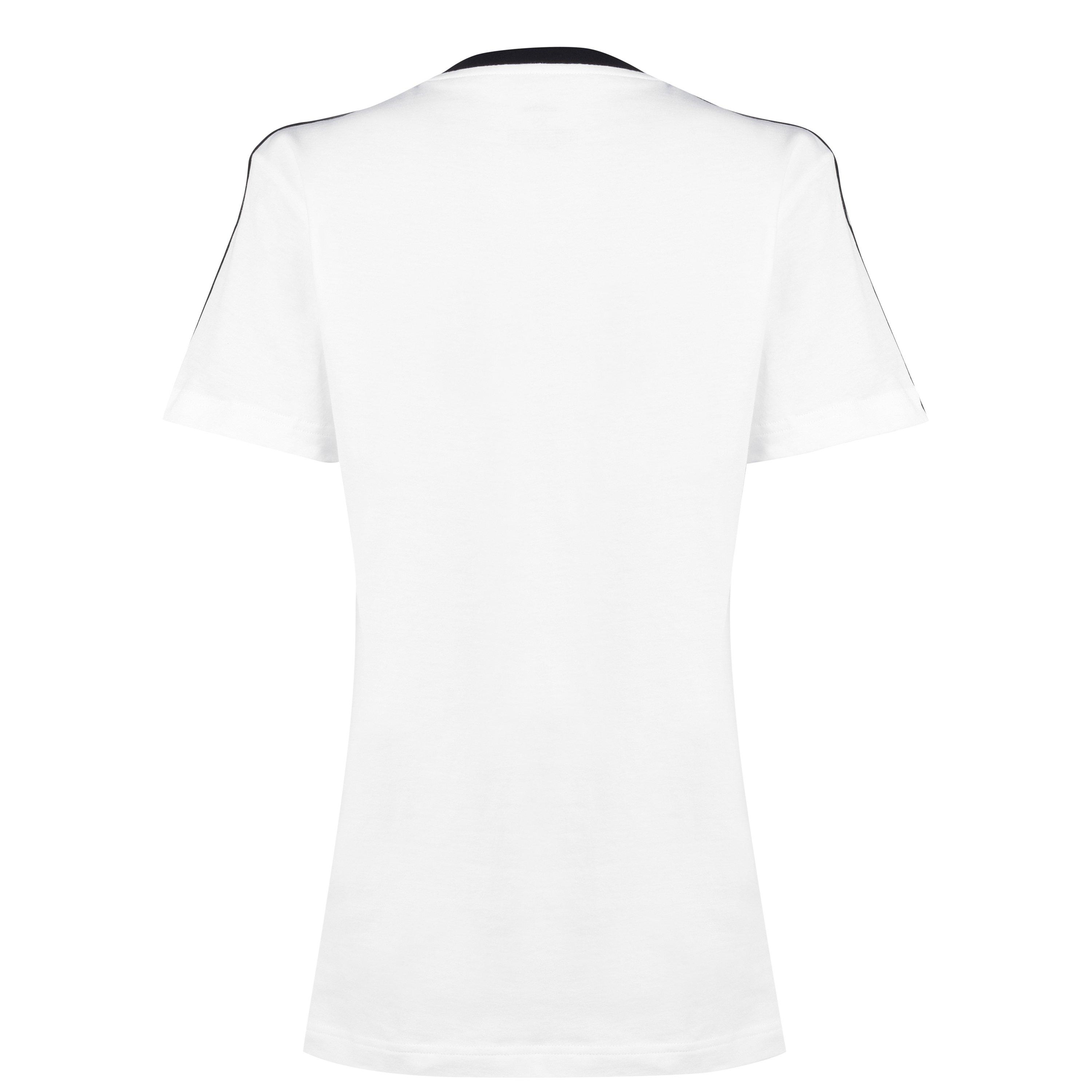 Wit/Zwart - adidas - Essentials 3 Stripe T-Shirt Womens - 7