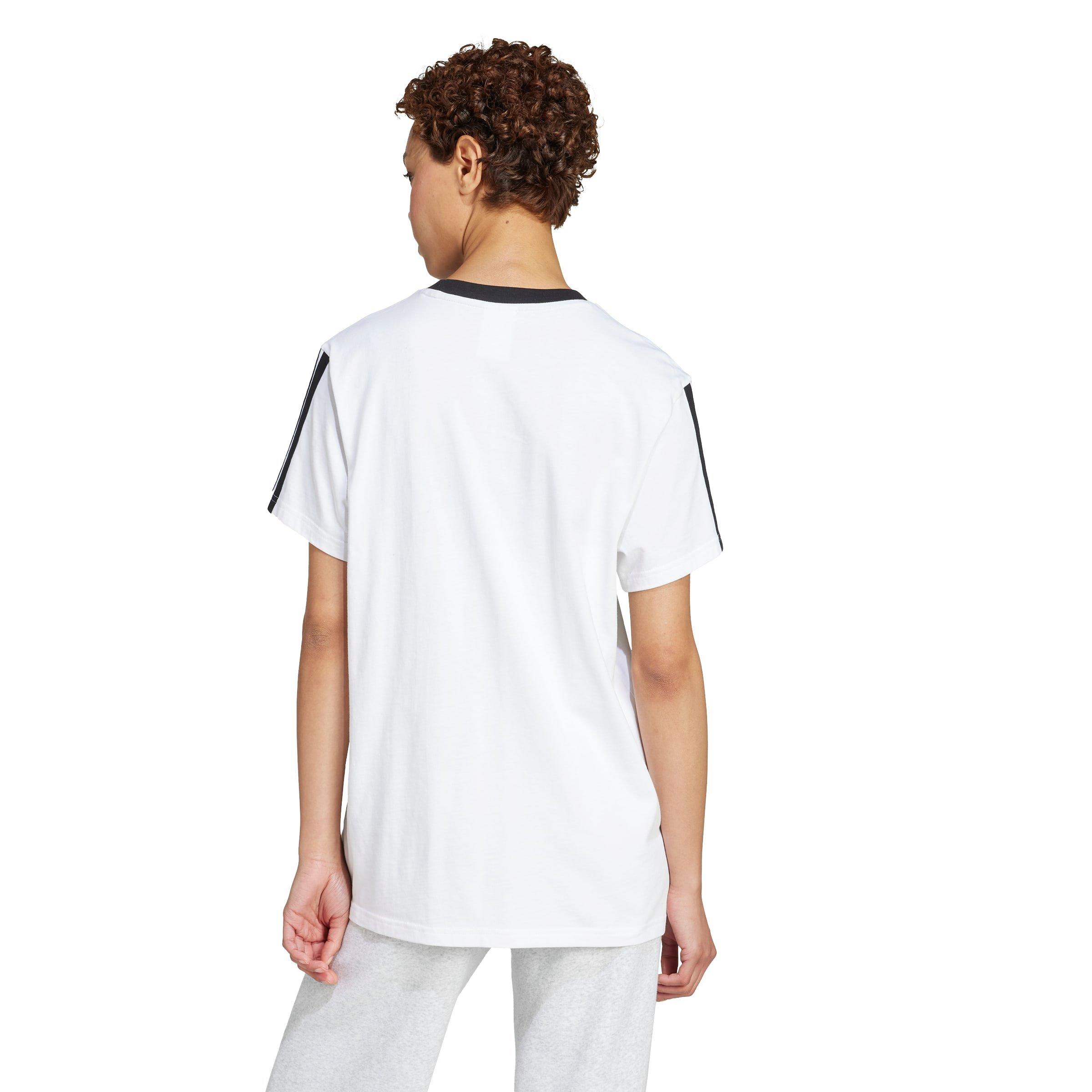 Wit/Zwart - adidas - Essentials 3 Stripe T-Shirt Womens - 3