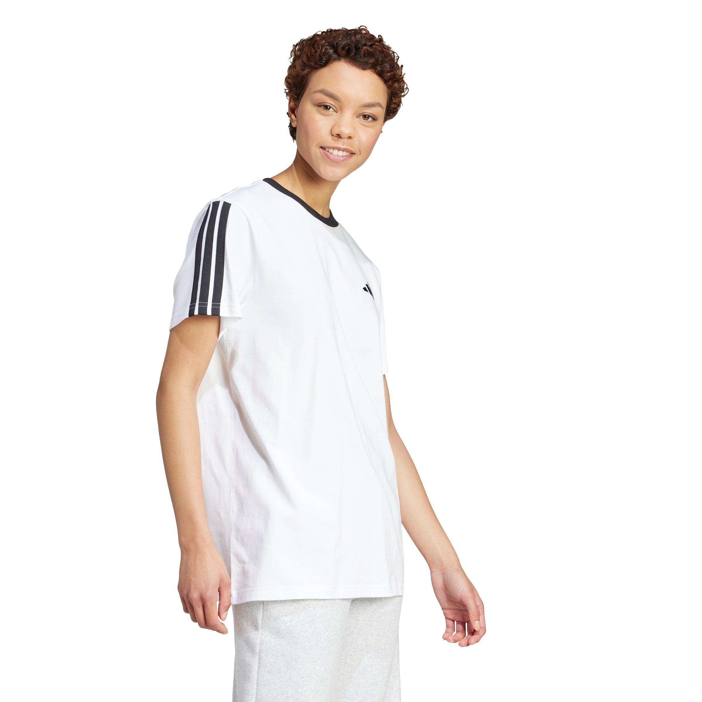 Wit/Zwart - adidas - Essentials 3 Stripe T-Shirt Womens - 4