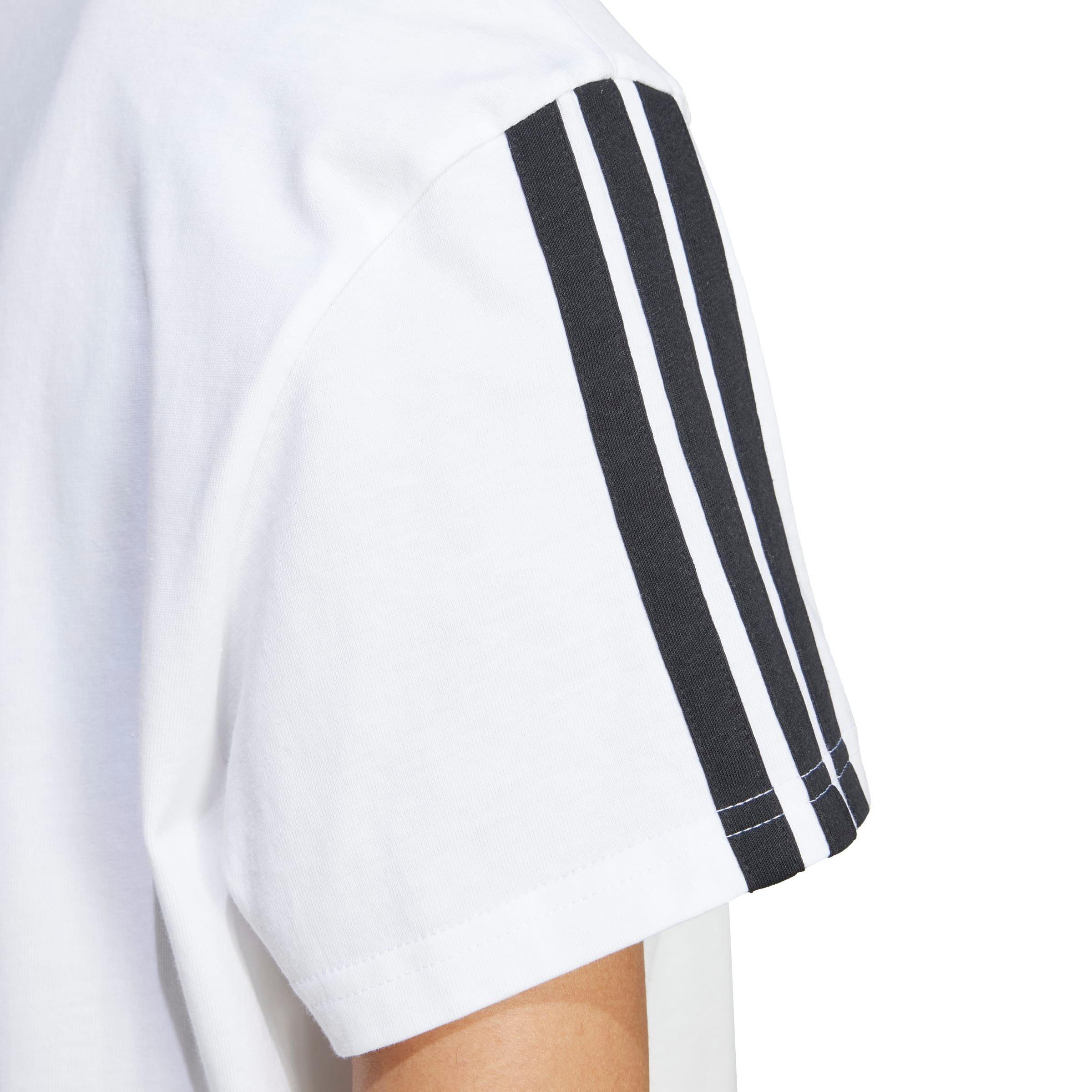 Wit/Zwart - adidas - Essentials 3 Stripe T-Shirt Womens - 6