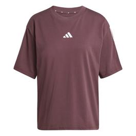 adidas Essentials 3 Stripe T-Shirt Womens