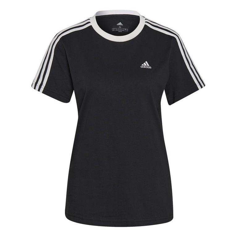Schwarz/Weiß - adidas - 3 Stripe T-Shirt - 1