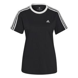 adidas Essentials 3 Stripe T Shirt Womens