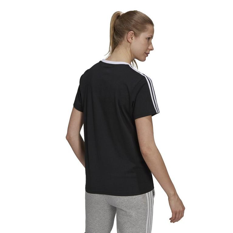 Schwarz/Weiß - adidas - 3 Stripe T-Shirt - 3