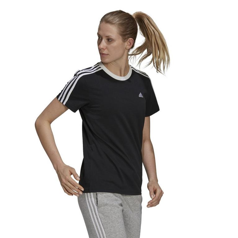 Noir/Blanc - adidas - 3 Stripe T-Shirt - 4