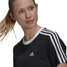 Noir/Blanc - adidas - 3 Stripe T-Shirt - 5