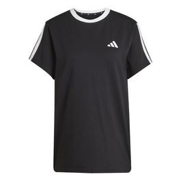 adidas Essentials 3 Stripe T-Shirt Womens