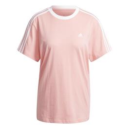 adidas Essentials 3 Stripe T-Shirt Womens