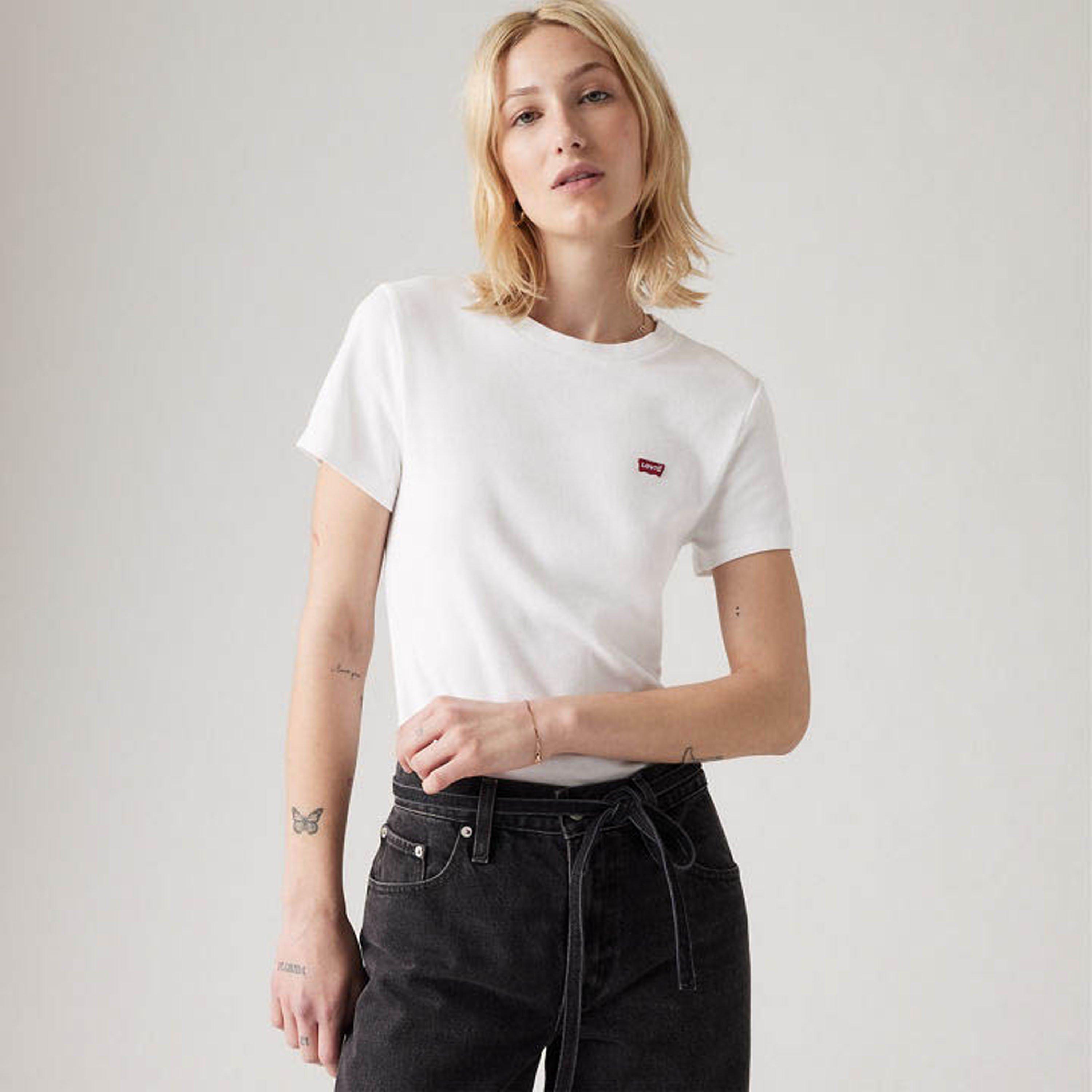 WHITE - Levis - Levis Essential Hm Ss Tee White + - 6