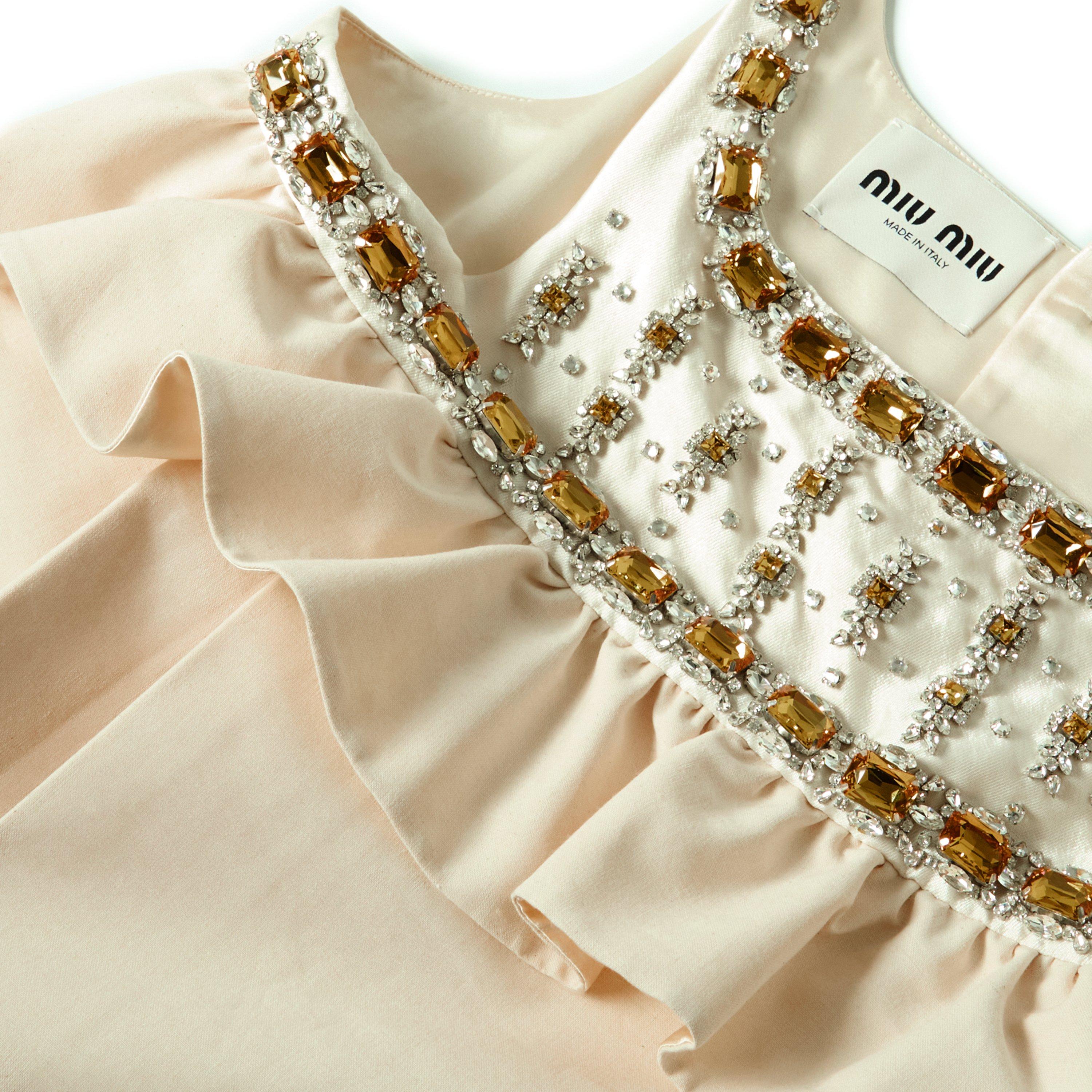 Ecru - Miu Miu - Women's Mini Dress - 3