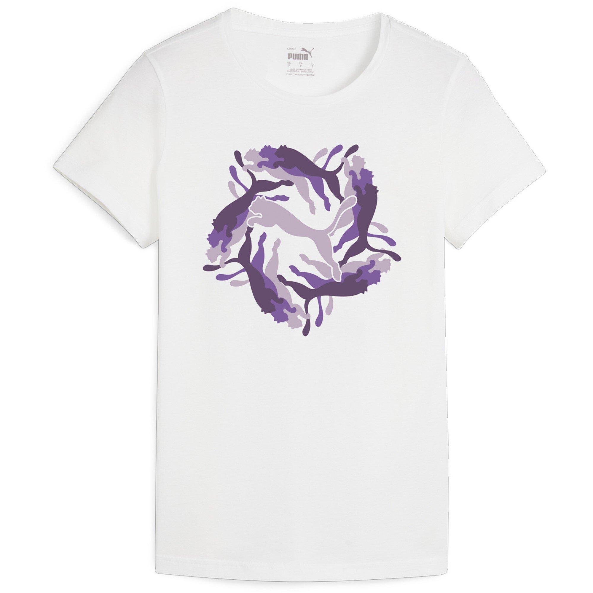 Puma White - Puma - Essential Graphic T-Shirt Womens - 1