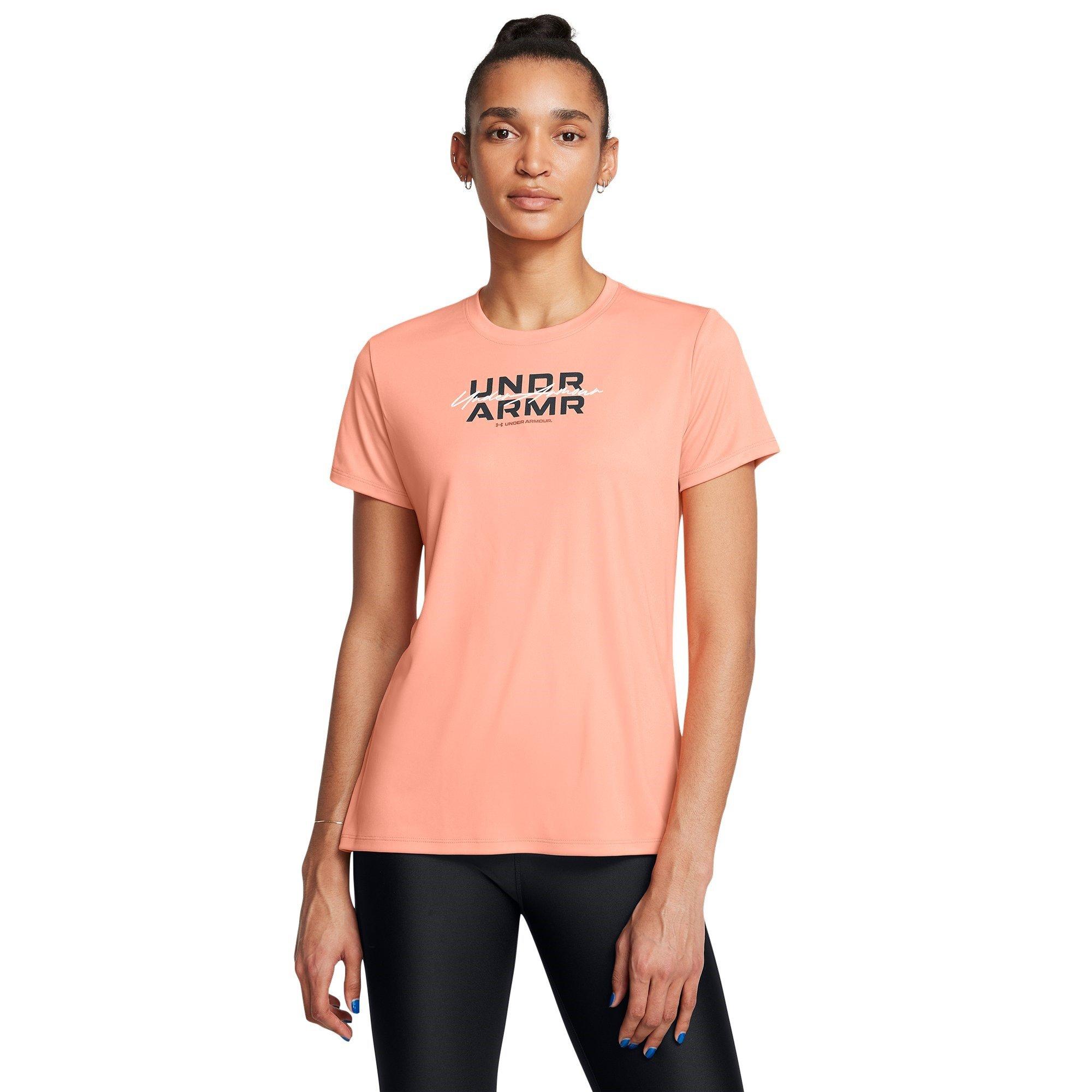 Bub.Peach/Black - Under Armour - Women's Velocity Short Sleeve T-Shirt - 2