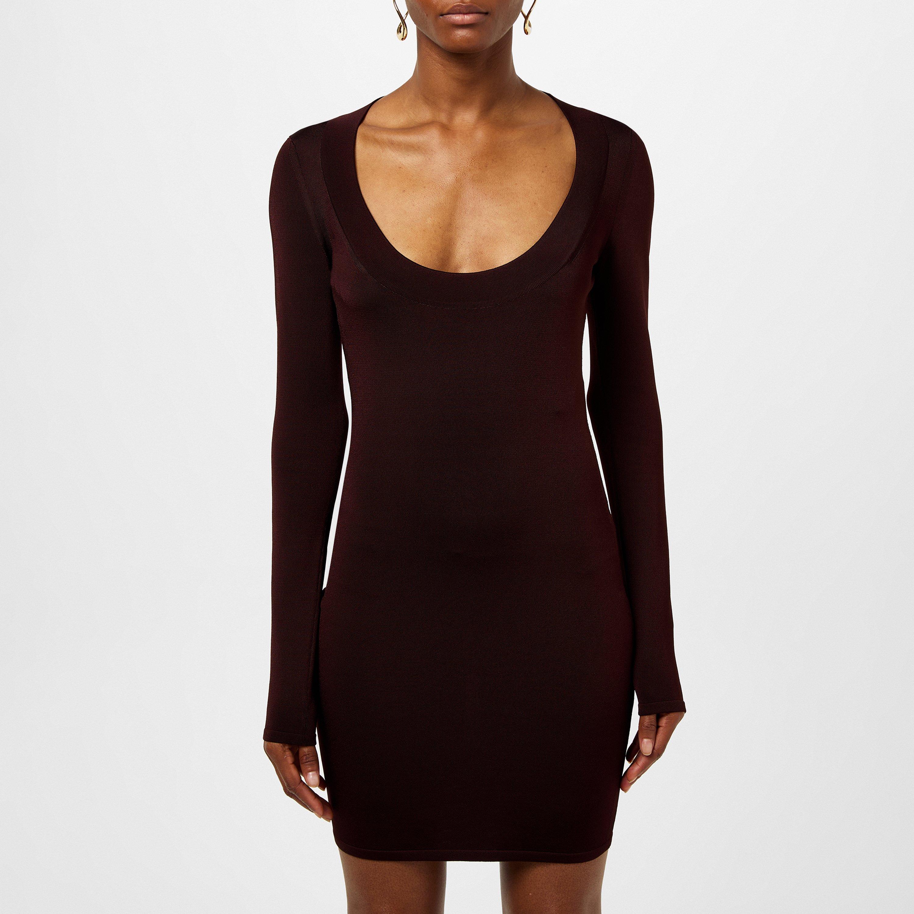 Saint Laurent | Décolleté Knit Mini Dress | Mini Dresses