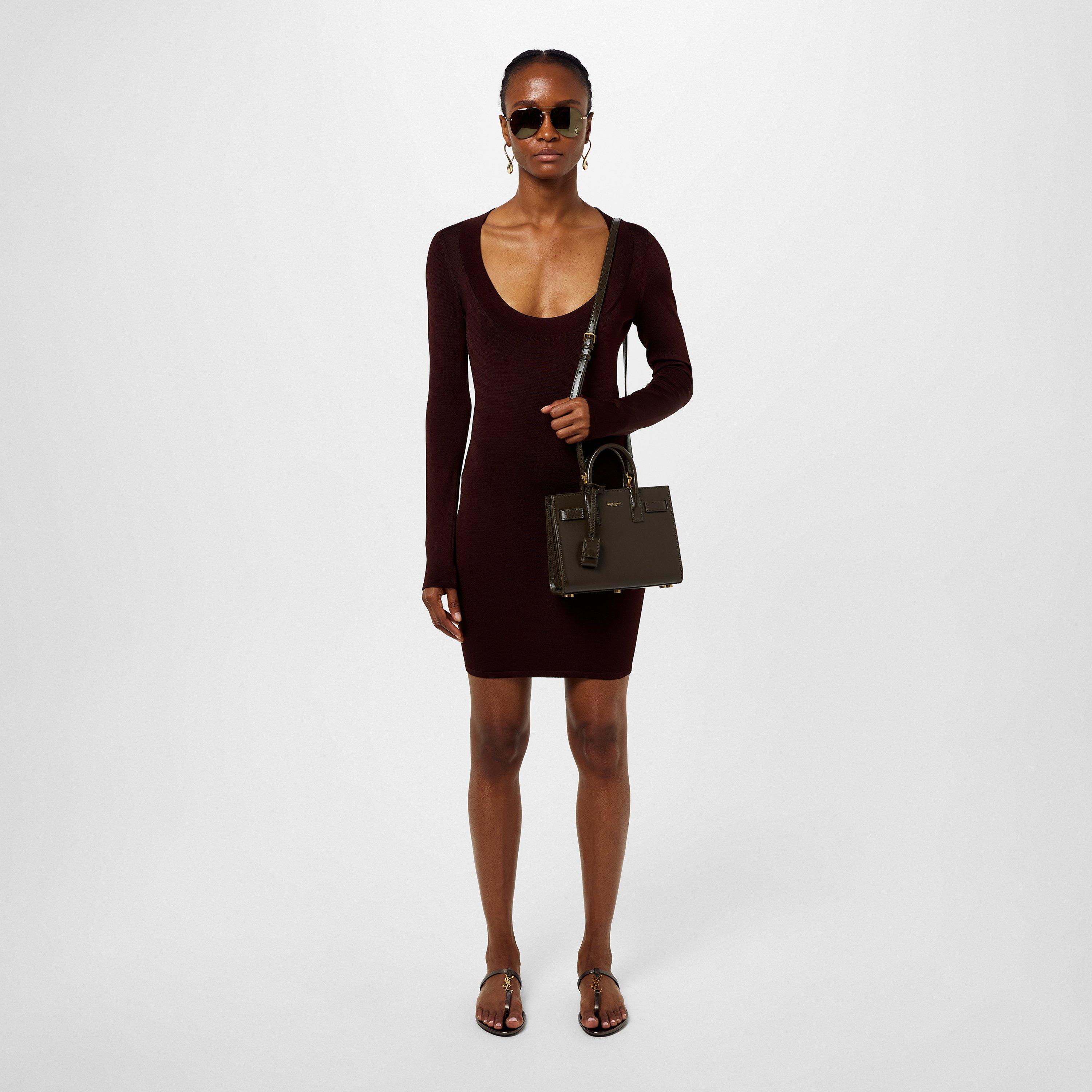 Saint Laurent | Décolleté Knit Mini Dress | Mini Dresses