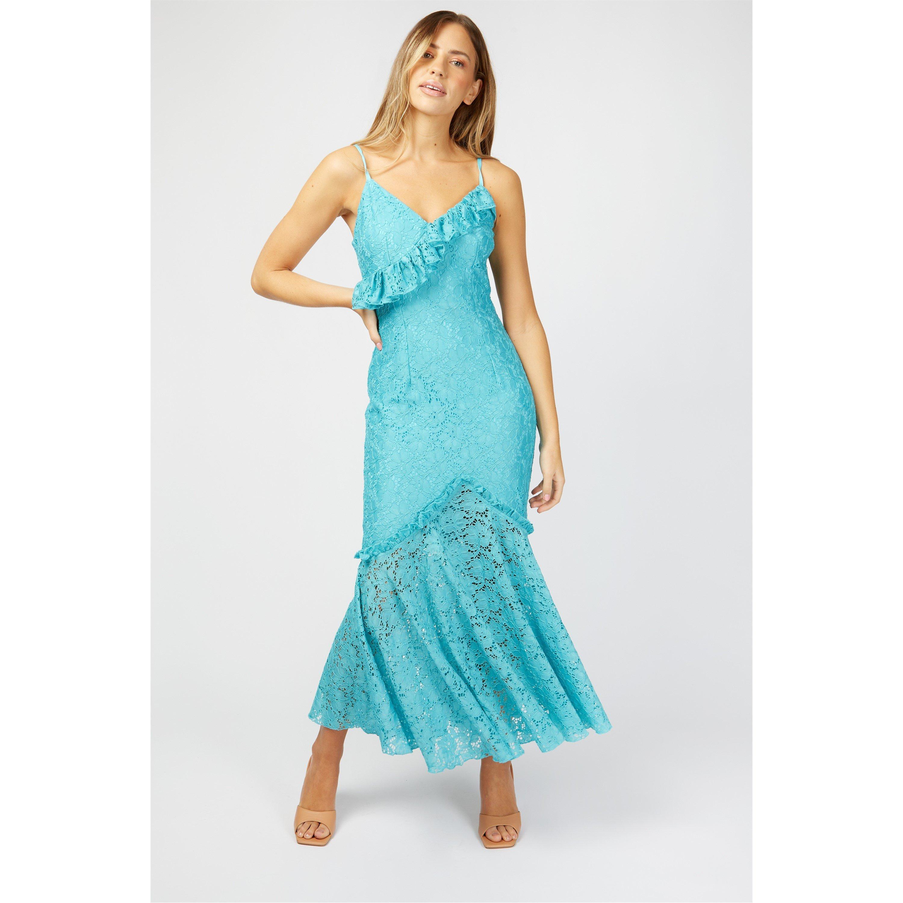 Turquoise - Little Mistress - Women's Maxi Dress - 1