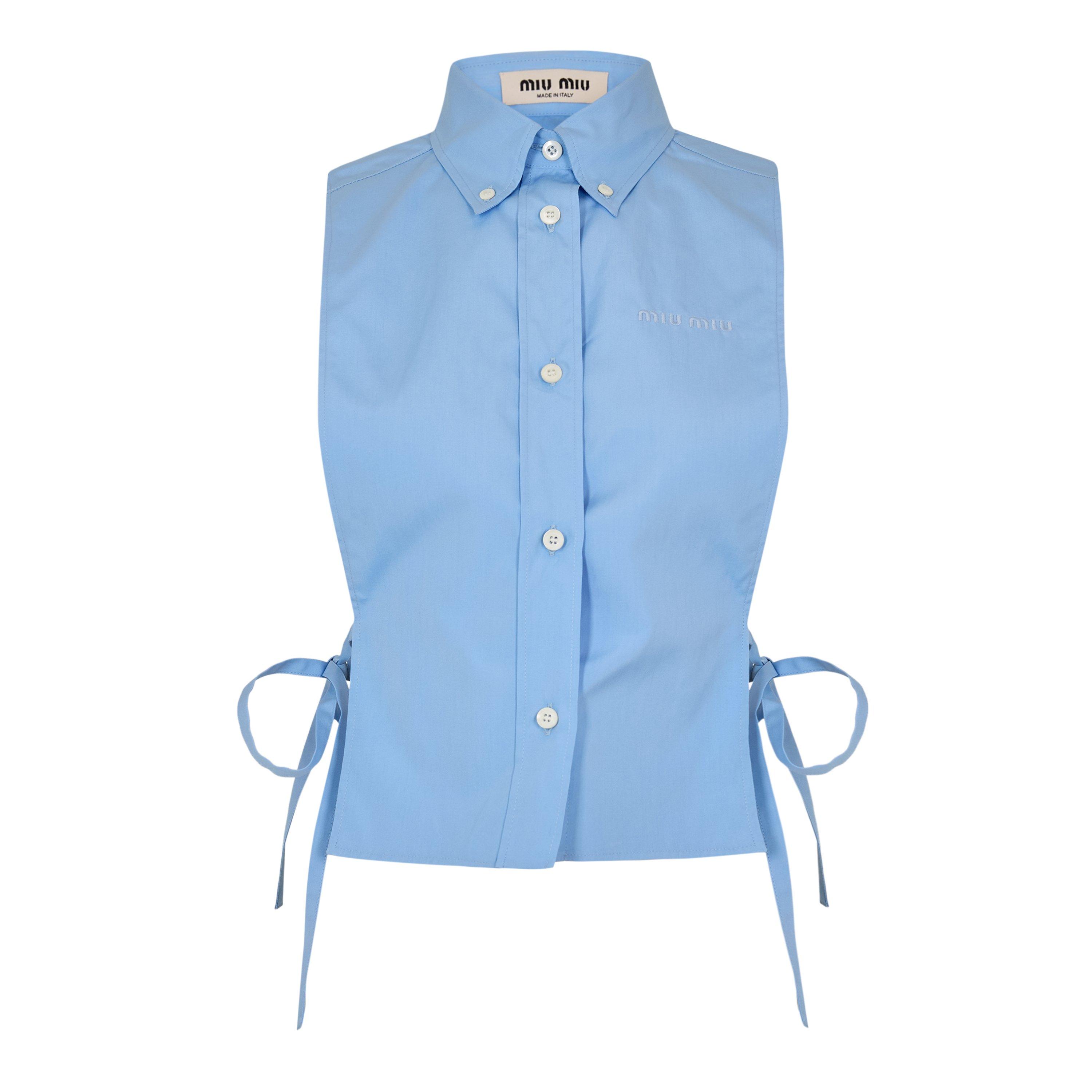 Celeste - Miu Miu - Women's Short Sleeve Plain Shirt - 1