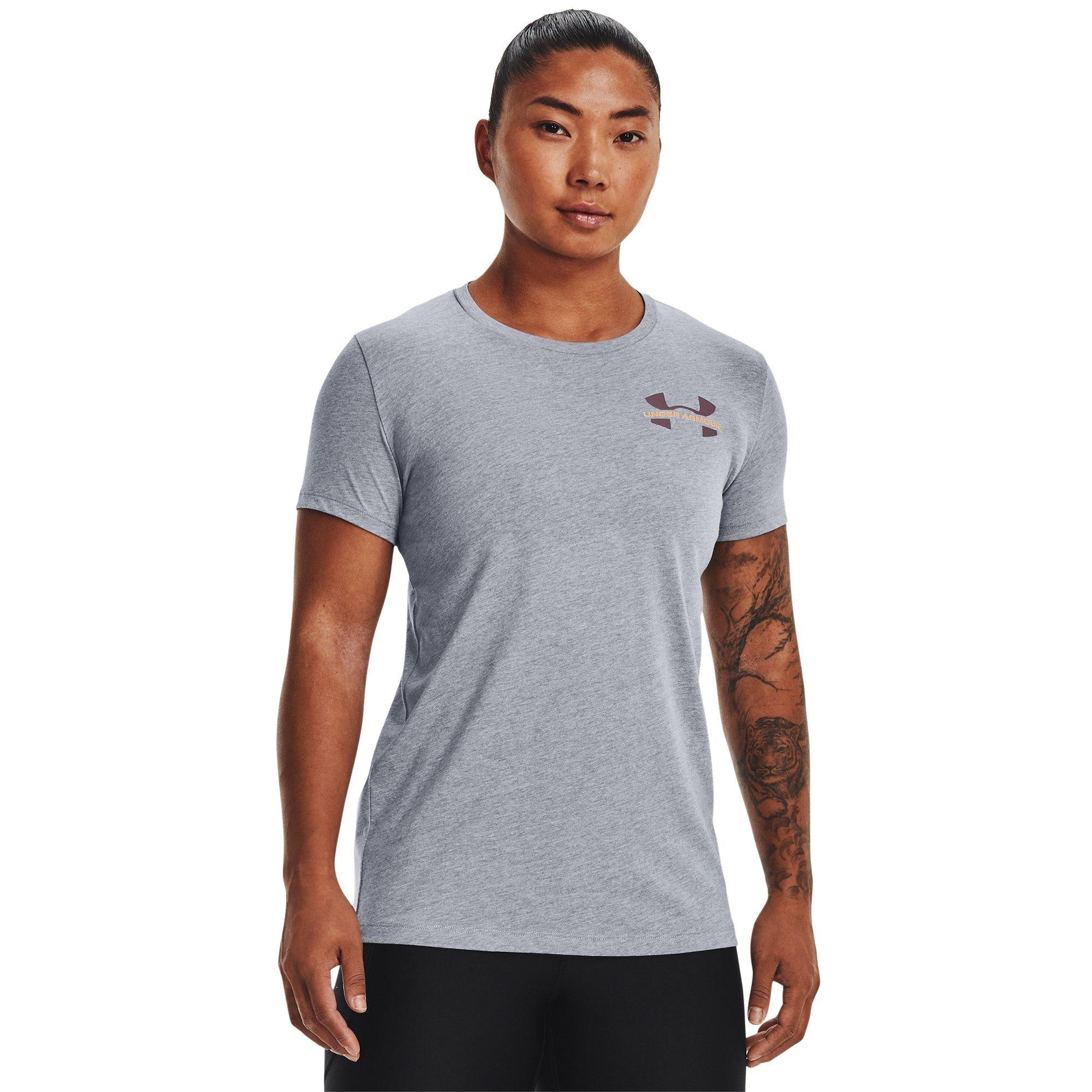 Steel/PitchGray - Under Armour - Logo Womens T Shirt - 2