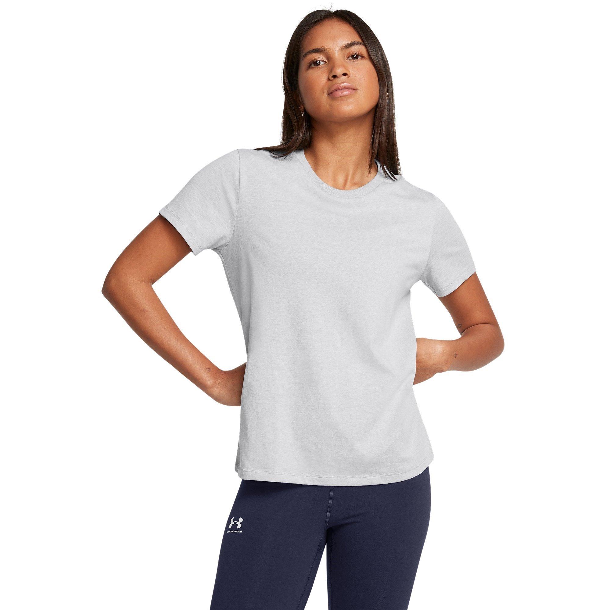 Gray Heat/Blk - Under Armour - Simple Branded Short Sleeve Tee Womens - 2