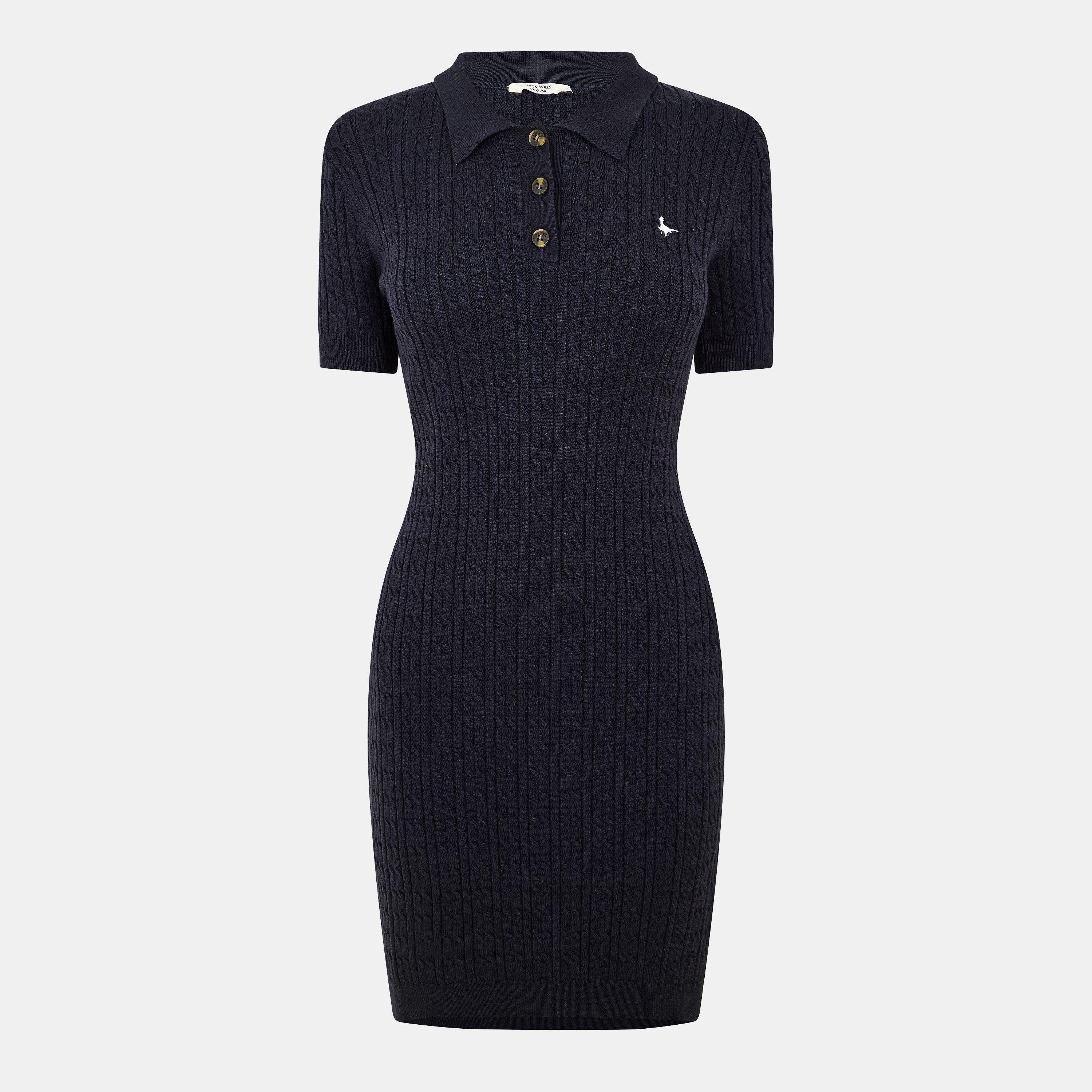 Jack Wills Moray Polo Cable Knitted Mini Dress Women | Jack Wills UK Jack Wills Moray Polo Cable Knitted Mini Dress Women | Jack Wills UK