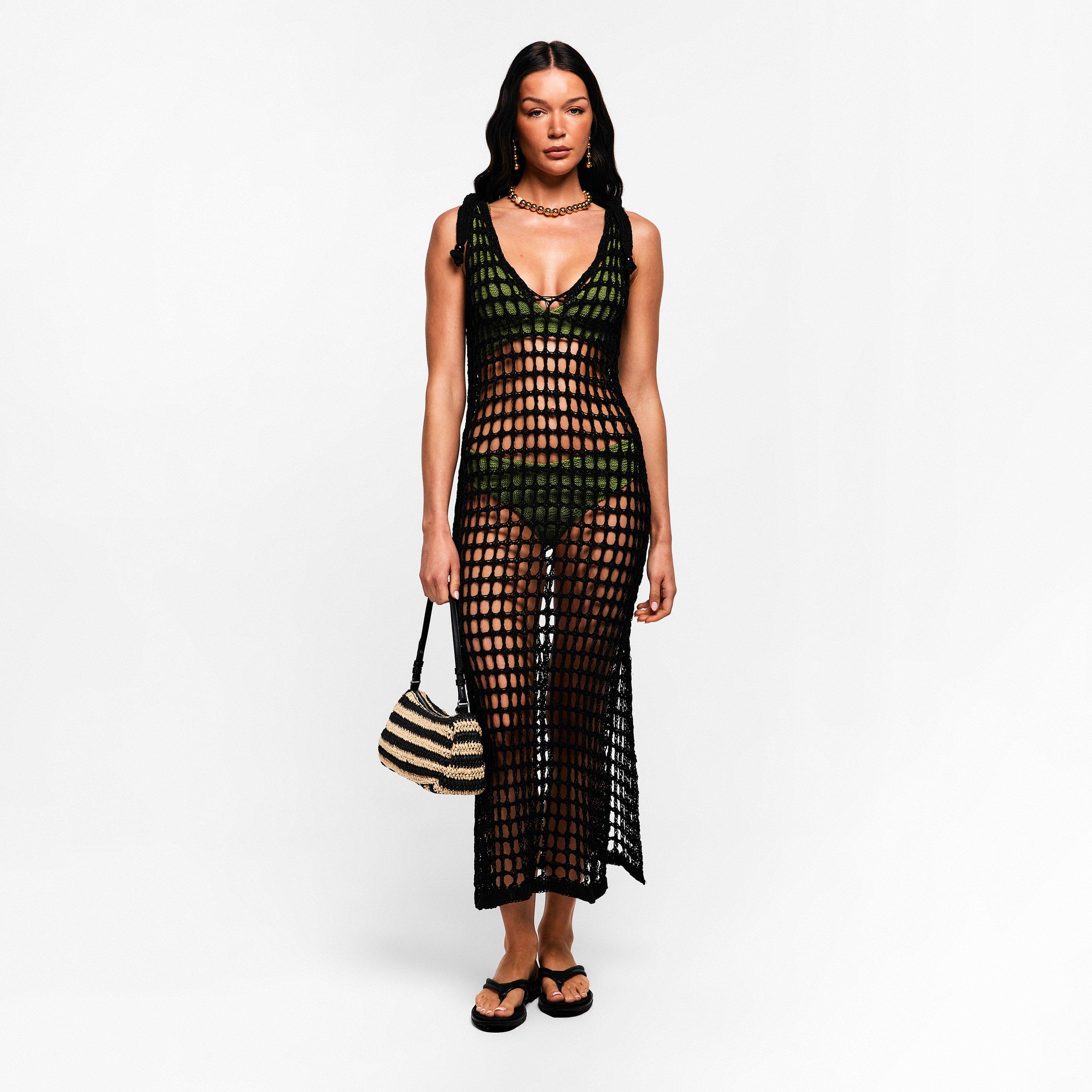 Black - Nima Liminal Knitting - Women's Short Mini Dress - 5