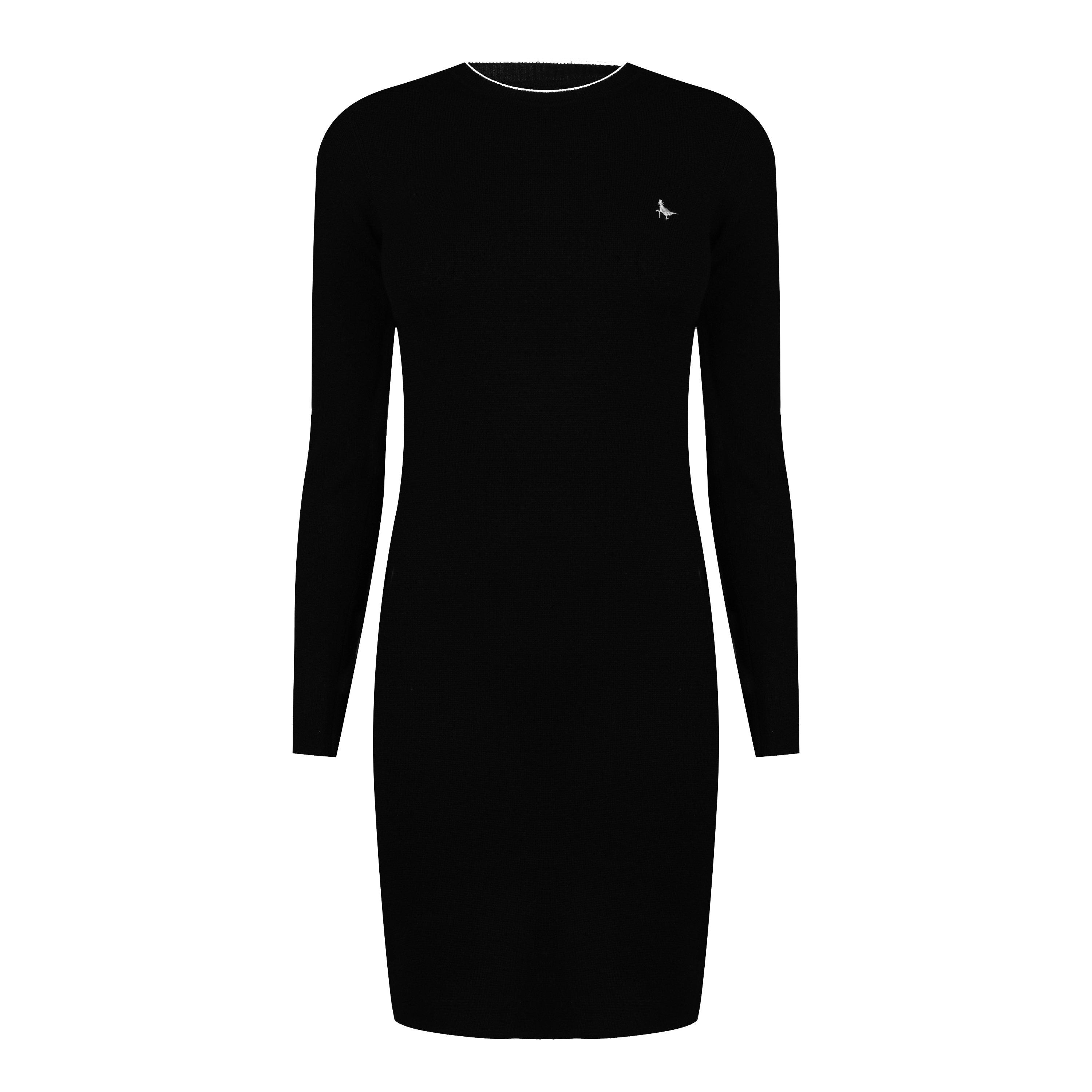 Zwart - Jack Wills - Jack Long Sleeve Knitted Mini Dress - 1