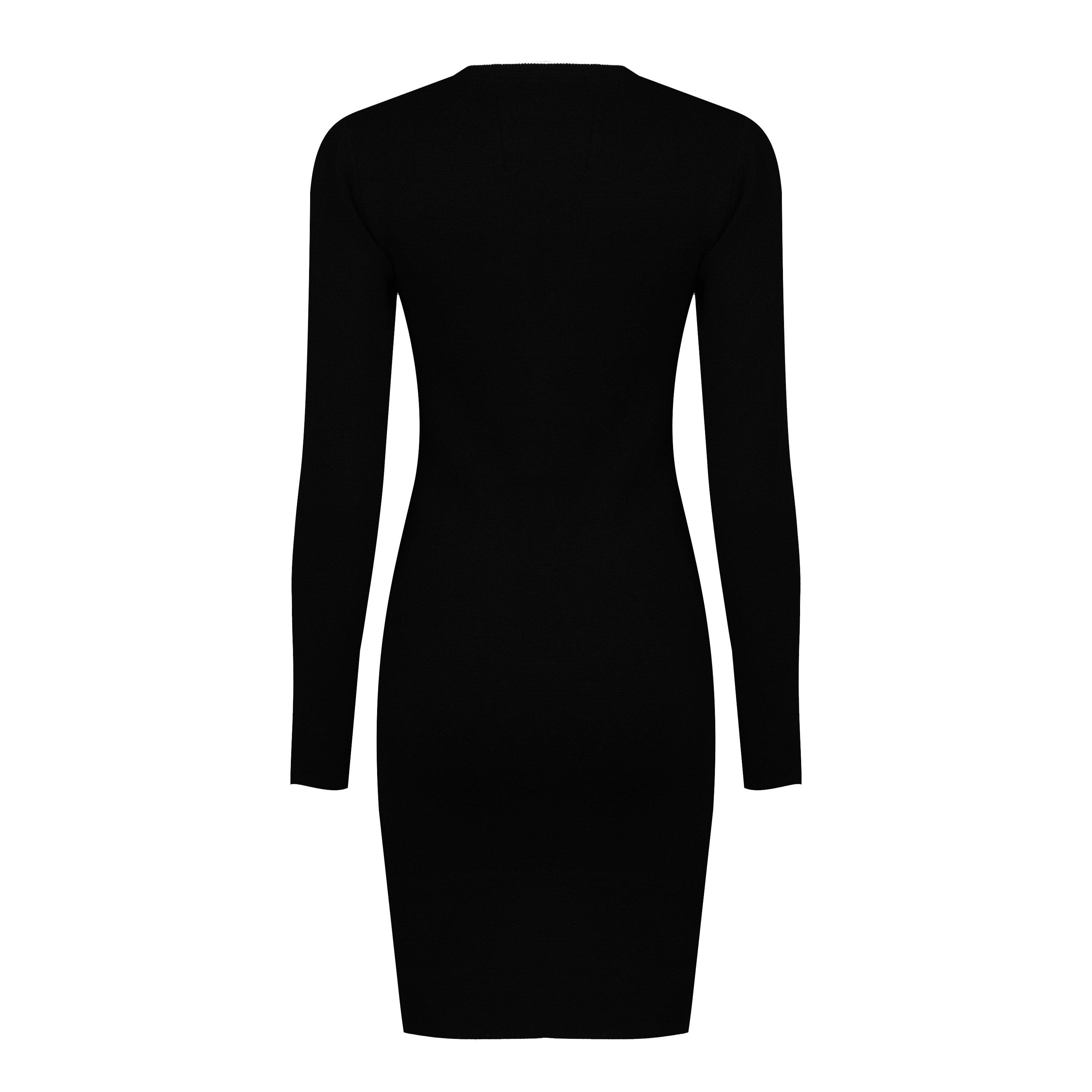 Zwart - Jack Wills - Jack Long Sleeve Knitted Mini Dress - 6