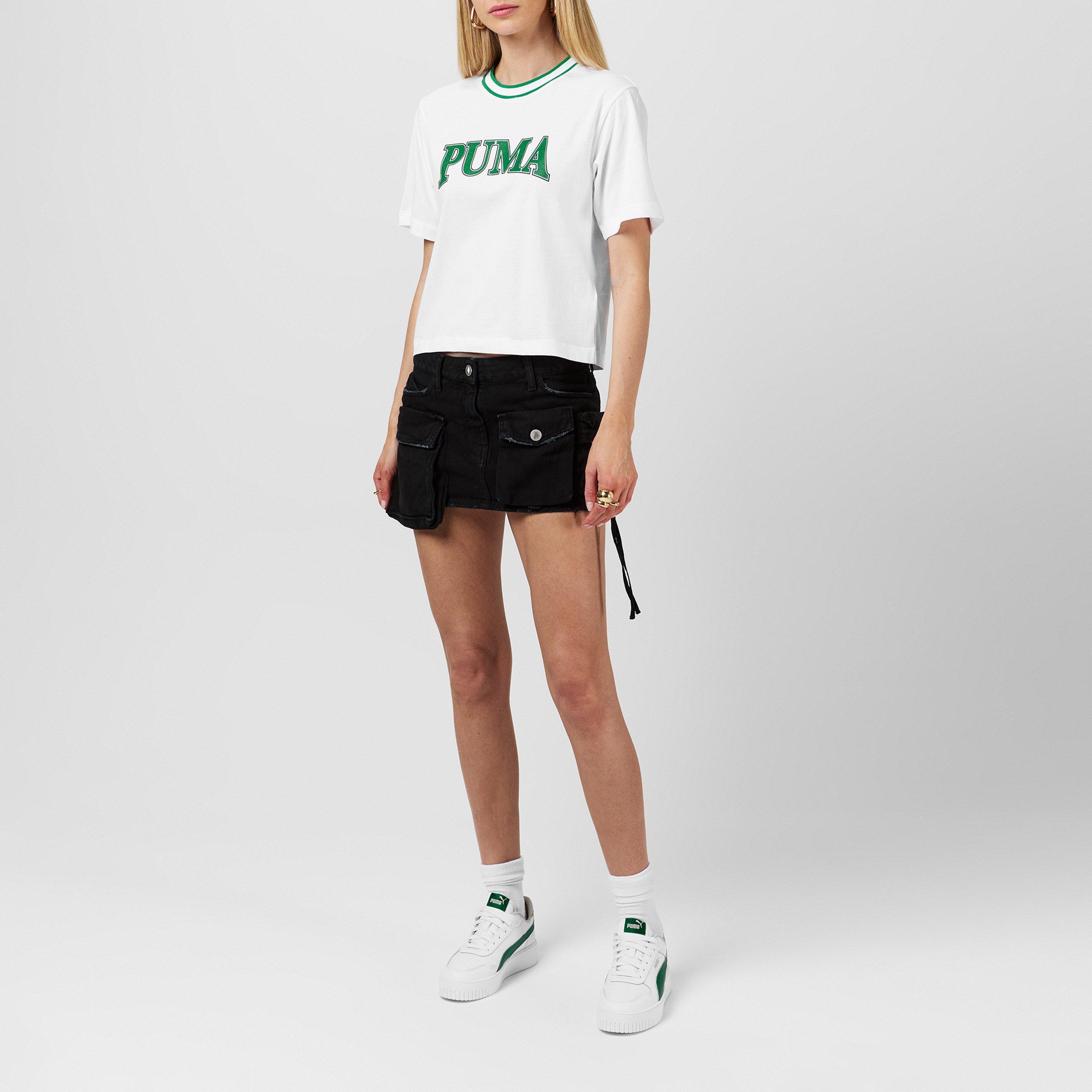 Wit/Groen - Puma - Squad Graphic Regular Fit T-Shirt - 4