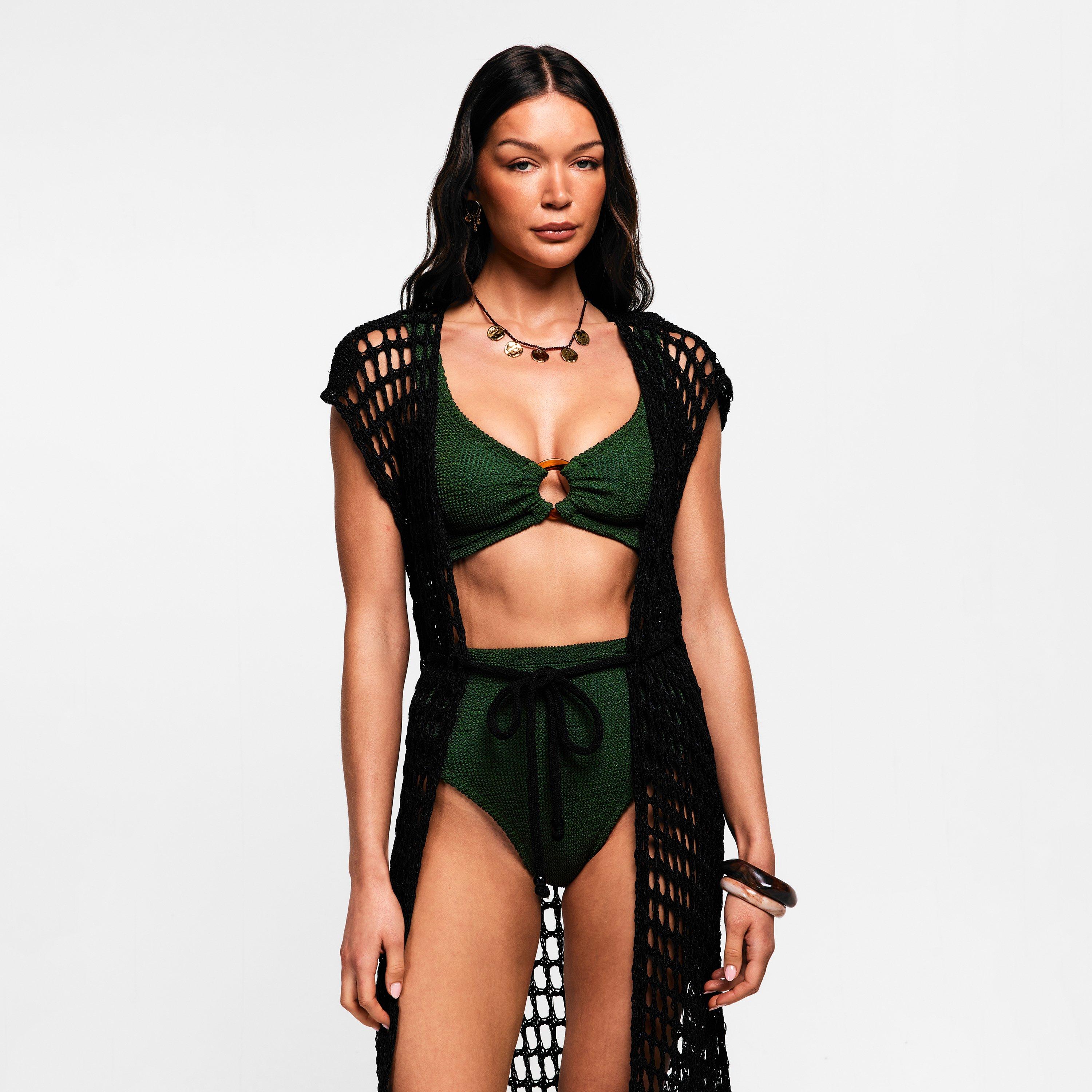 Black - Nima Liminal Knitting - Women's Knot Long Maxi Dress - 3