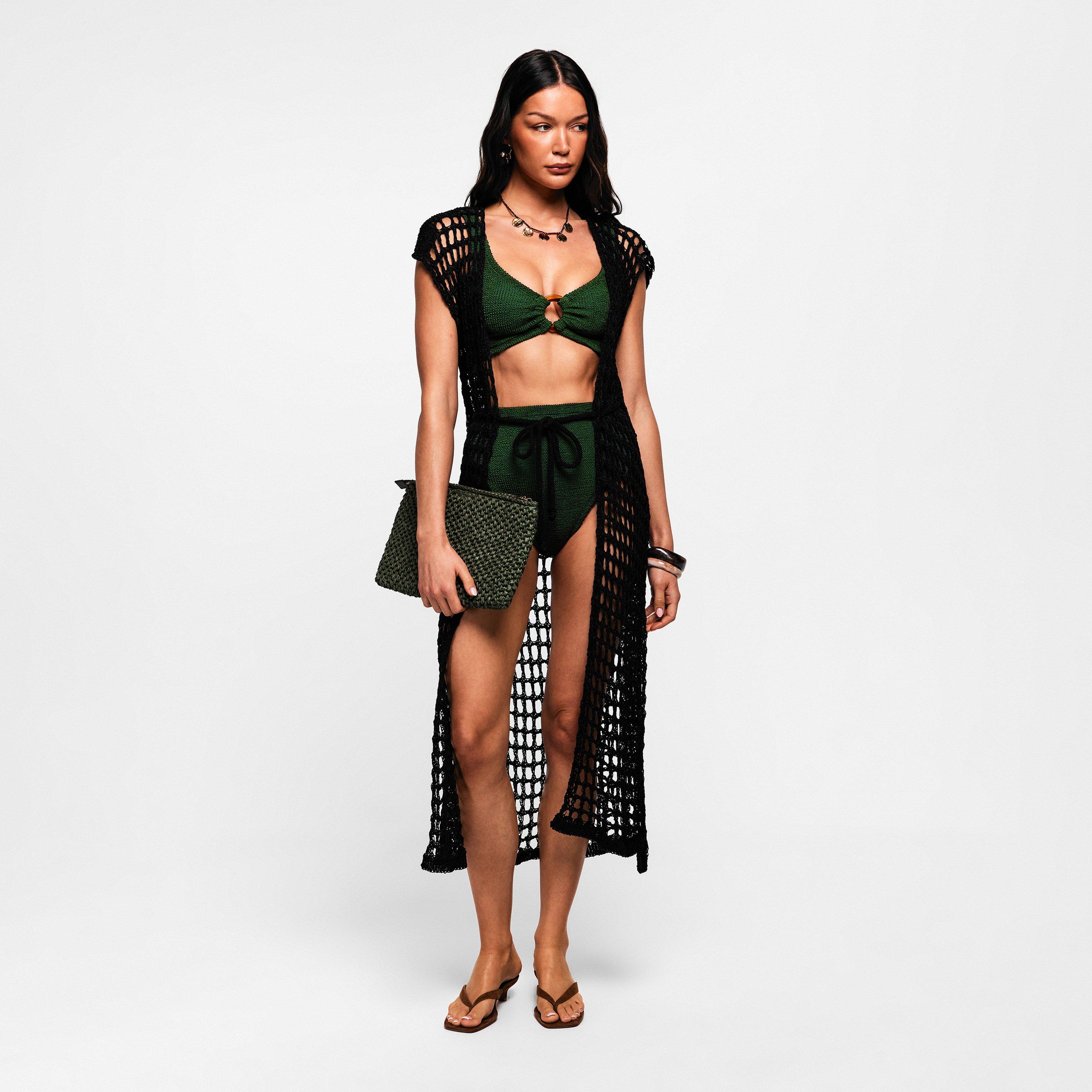 Black - Nima Liminal Knitting - Women's Knot Long Maxi Dress - 5