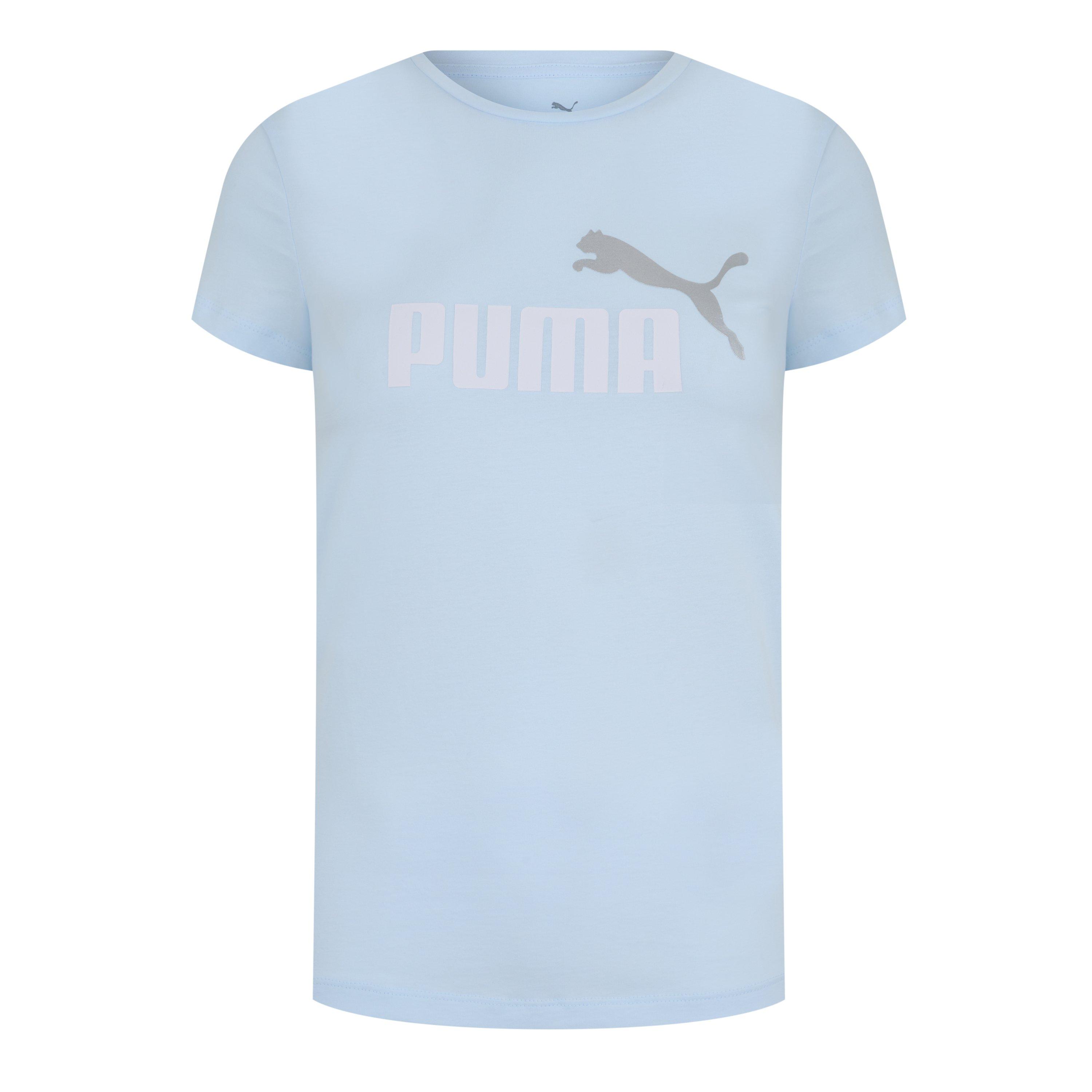 Puma Women's Regular Fit Logo T-Shirt - Blue - 8 (XS)