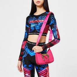 Versace Jeans Couture Space Long Sleeve Crop Top