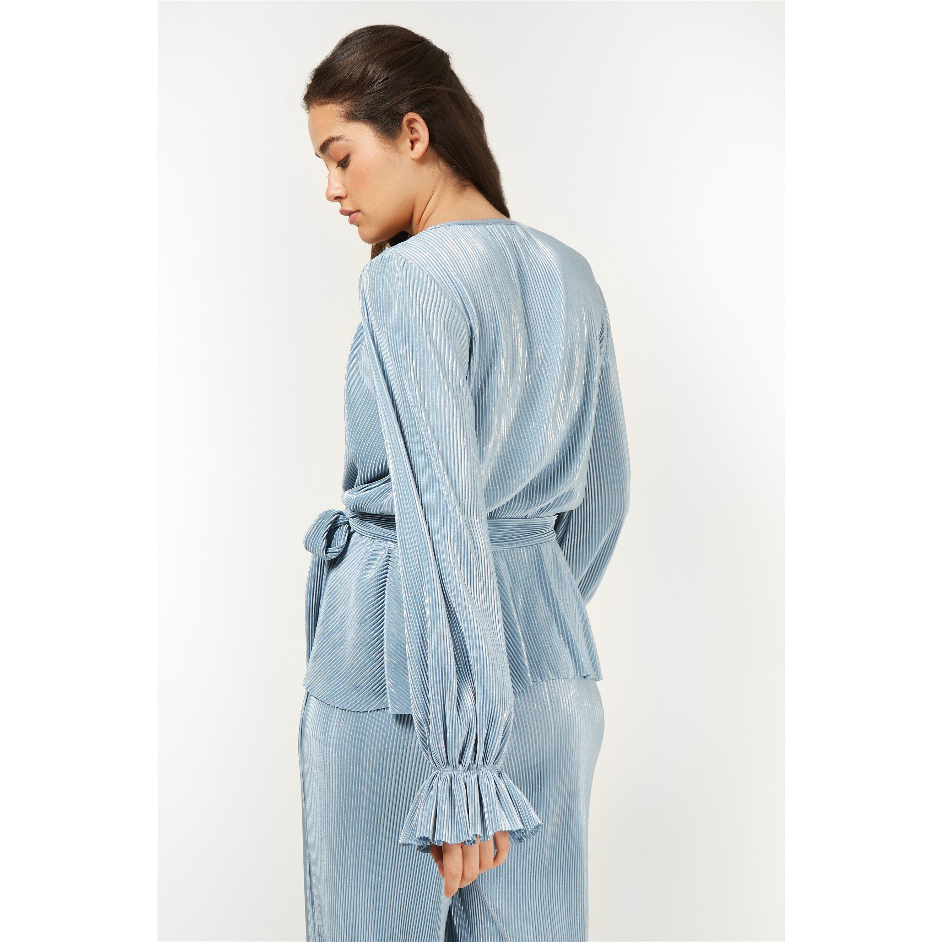 Blue - Little Mistress - Wrap Top - 3