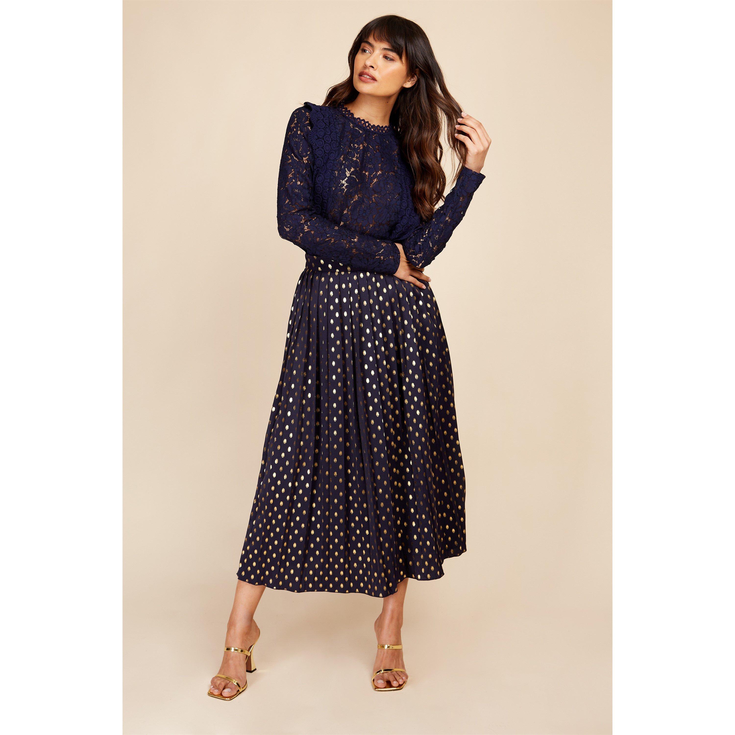 Navy - Little Mistress - Women's Wrap Top - 1