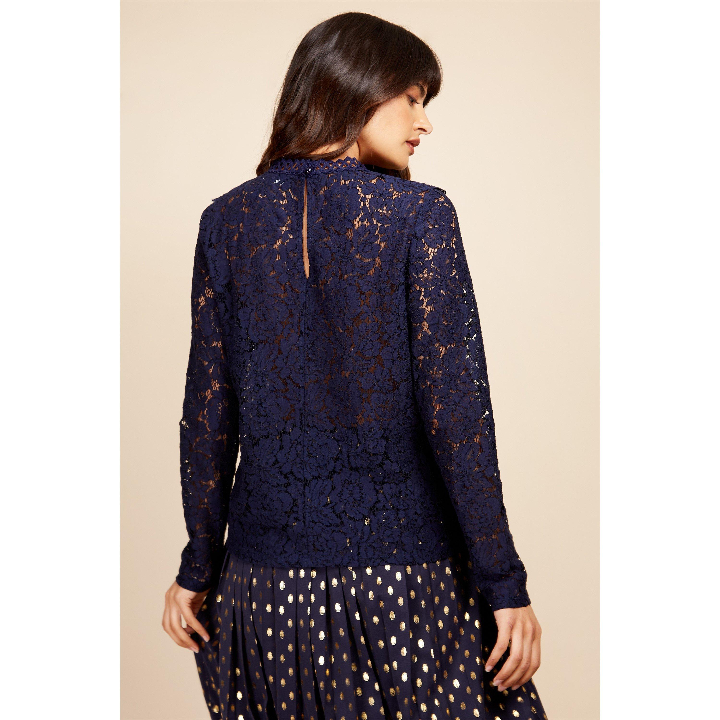 Navy - Little Mistress - Wrap Top - 2