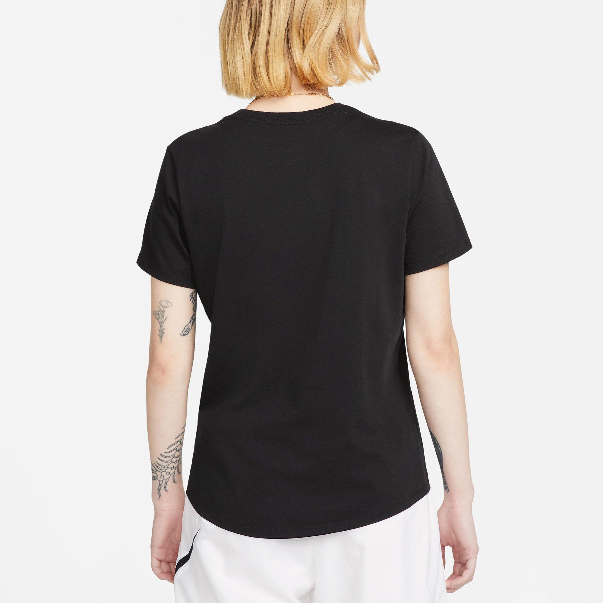 Black/White - Nike - Sportswear Club Essentials Womens T Shirt - 2