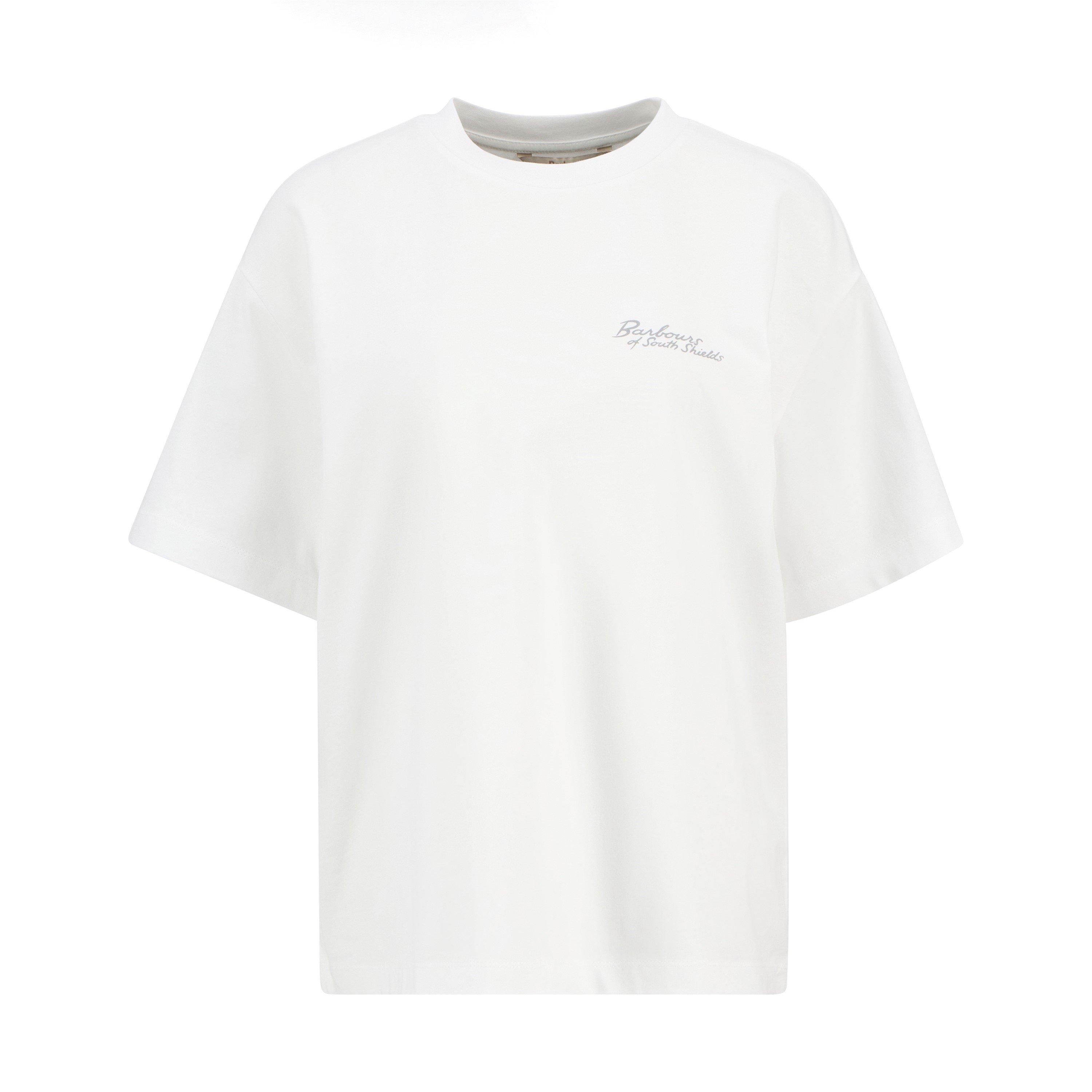 White - Barbour - Womens Kirby Graphic T-Shirt - 1