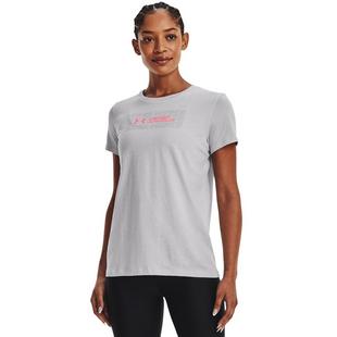 Gray/Briliance - Under Armour - Repeat Wave Womens T Shirt - 2