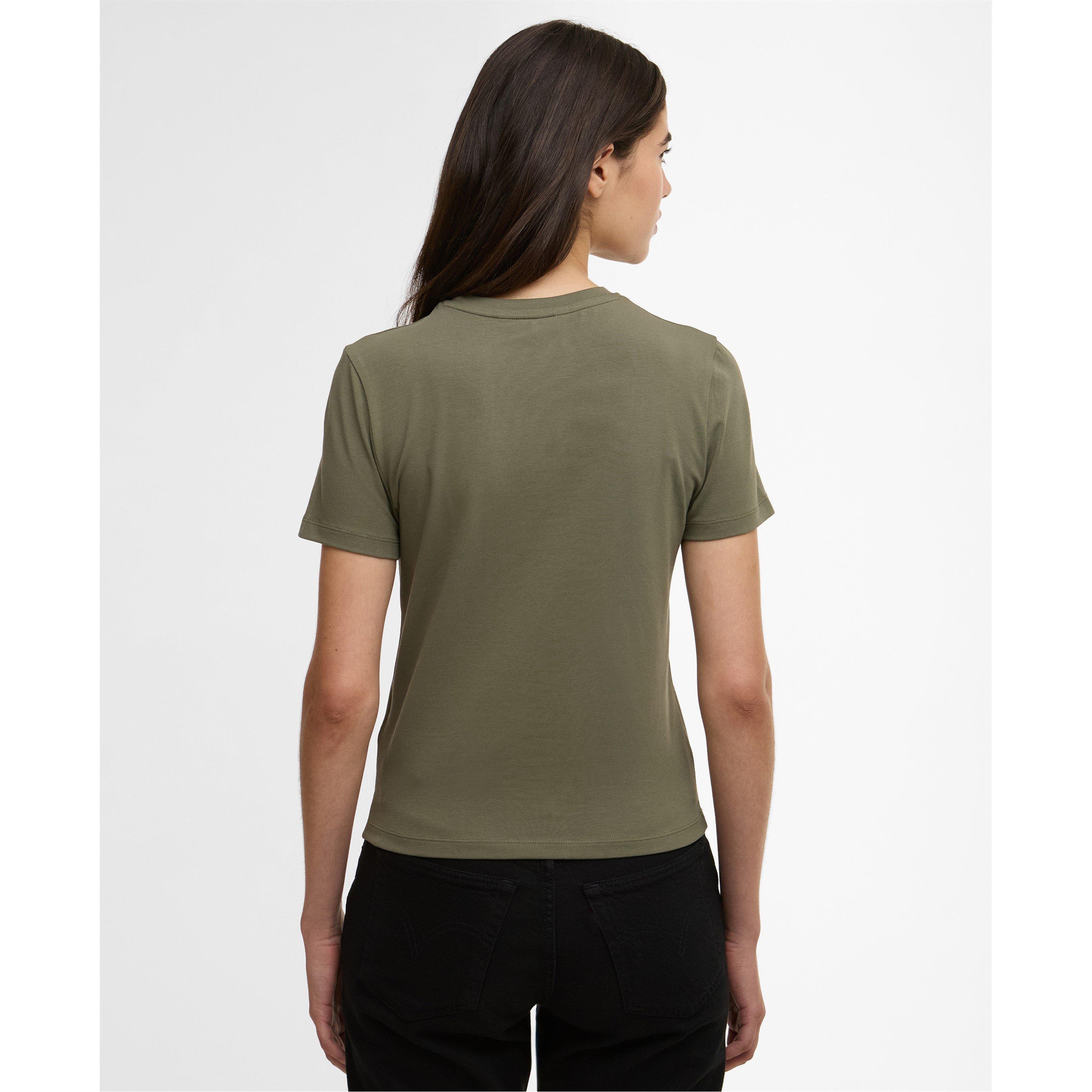 Dusky Khaki - Barbour International - Womens Devin T-Shirt - 3