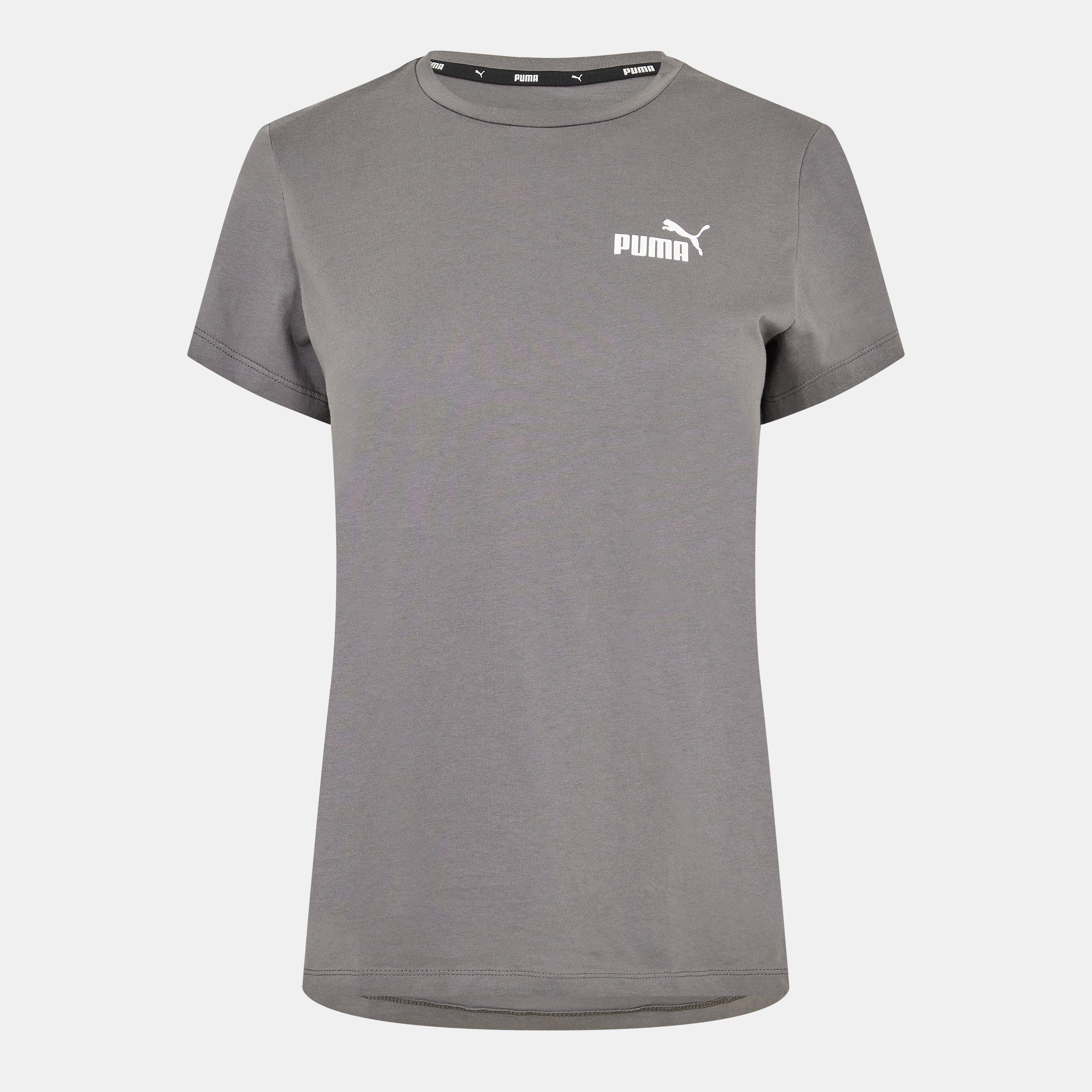 Puma Women's Ess Small Logo Regular Fit T-Shirt - Grey - 8 (XS)