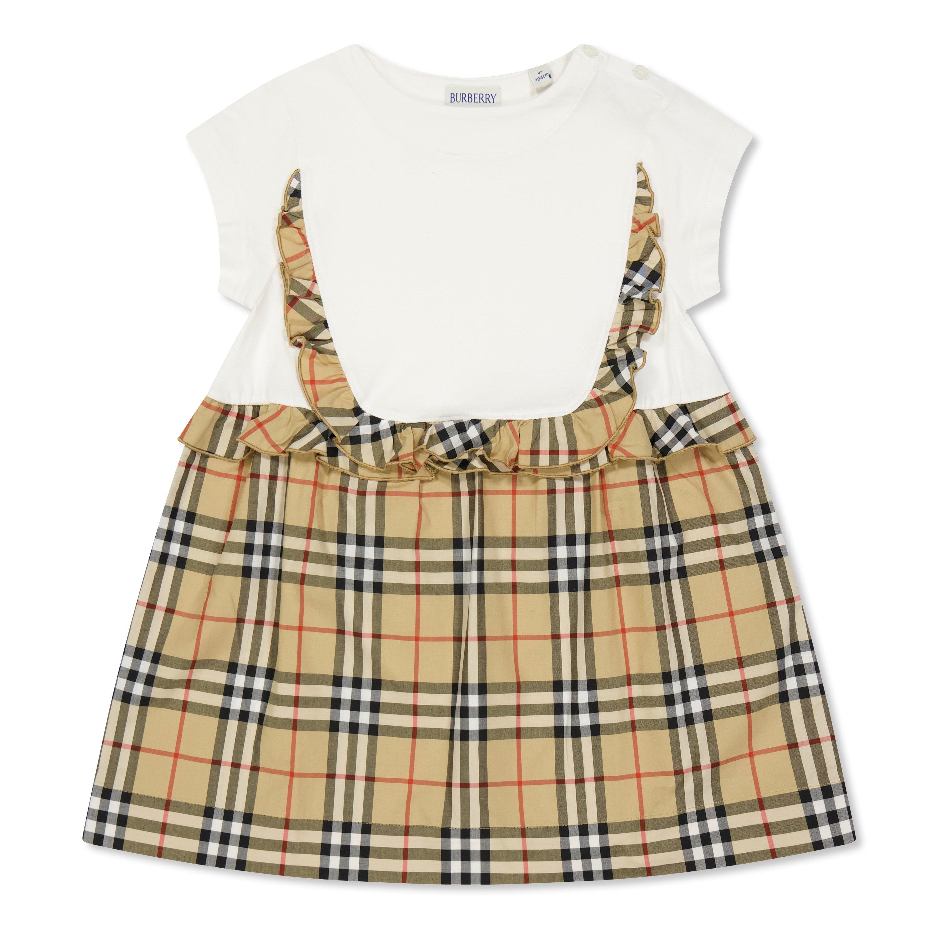 Burberry Kids' Burb Rhonda T-Shirt Dress - White A1464 - Size 6Y