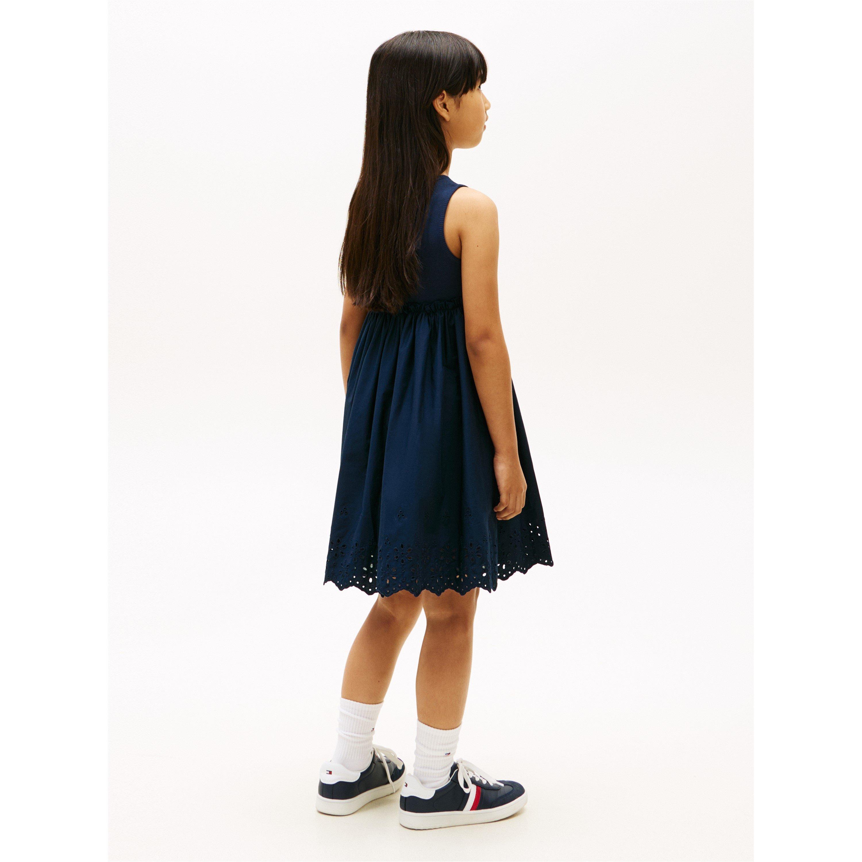 Tommy Hilfiger Kids' Smock Dress - Night Navy C1G - Size 4Y