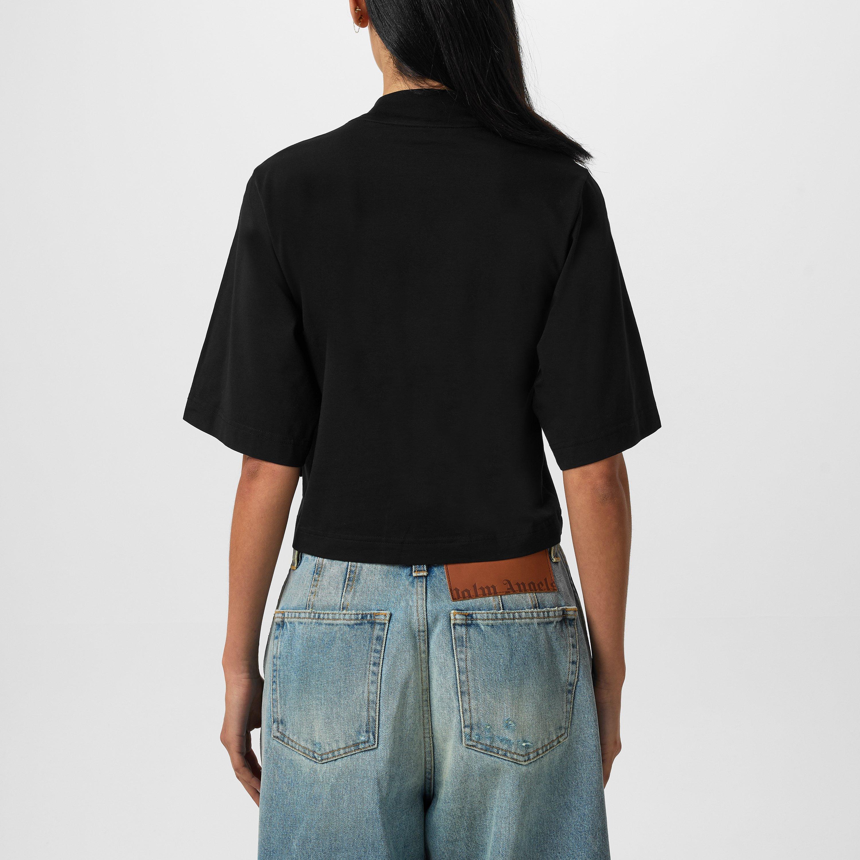 Black 1001 - Palm Angels - Sunsets Cropped T-Shirt - 3