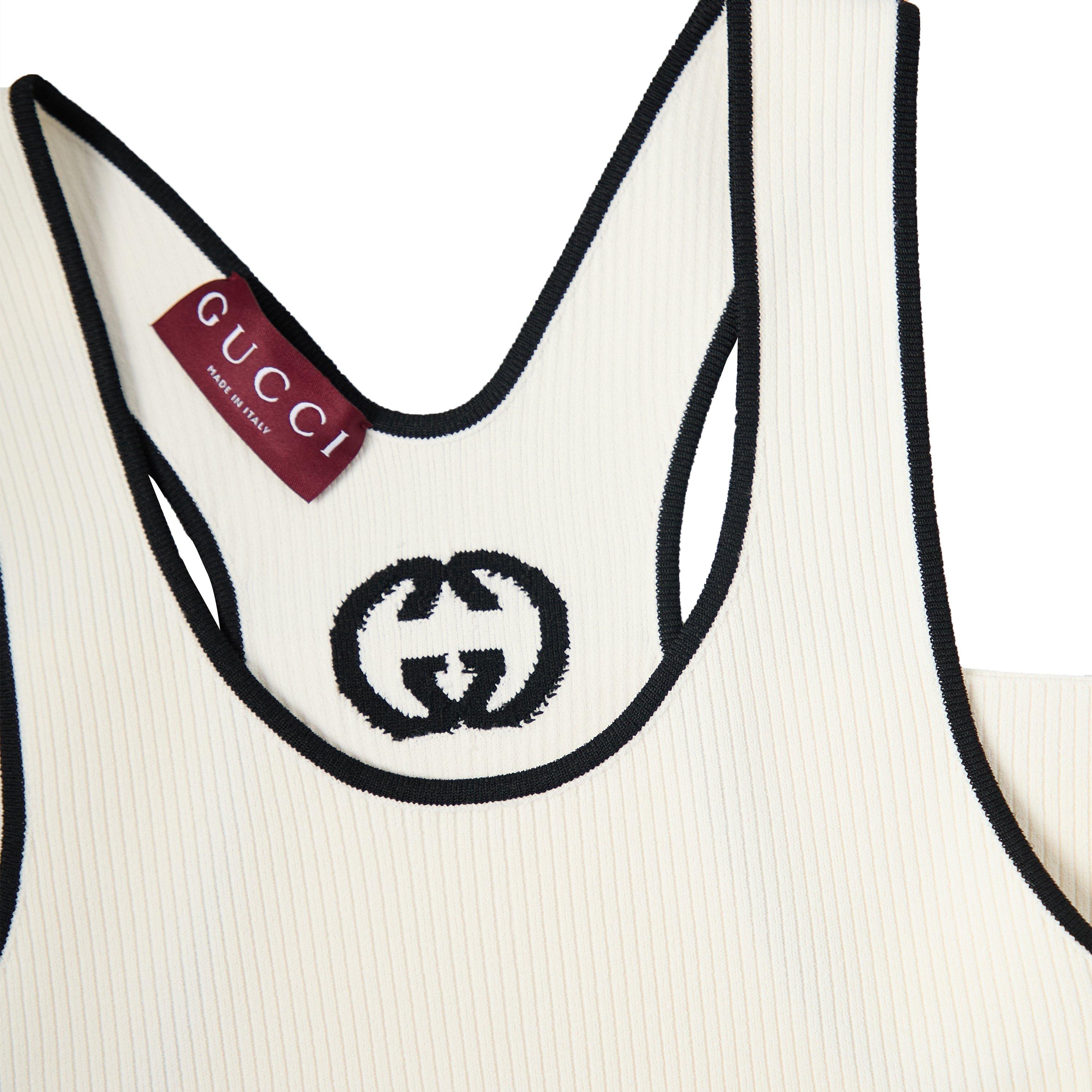 White/Blk - Gucci - Women's Bk Logo Maxi Dress - 5