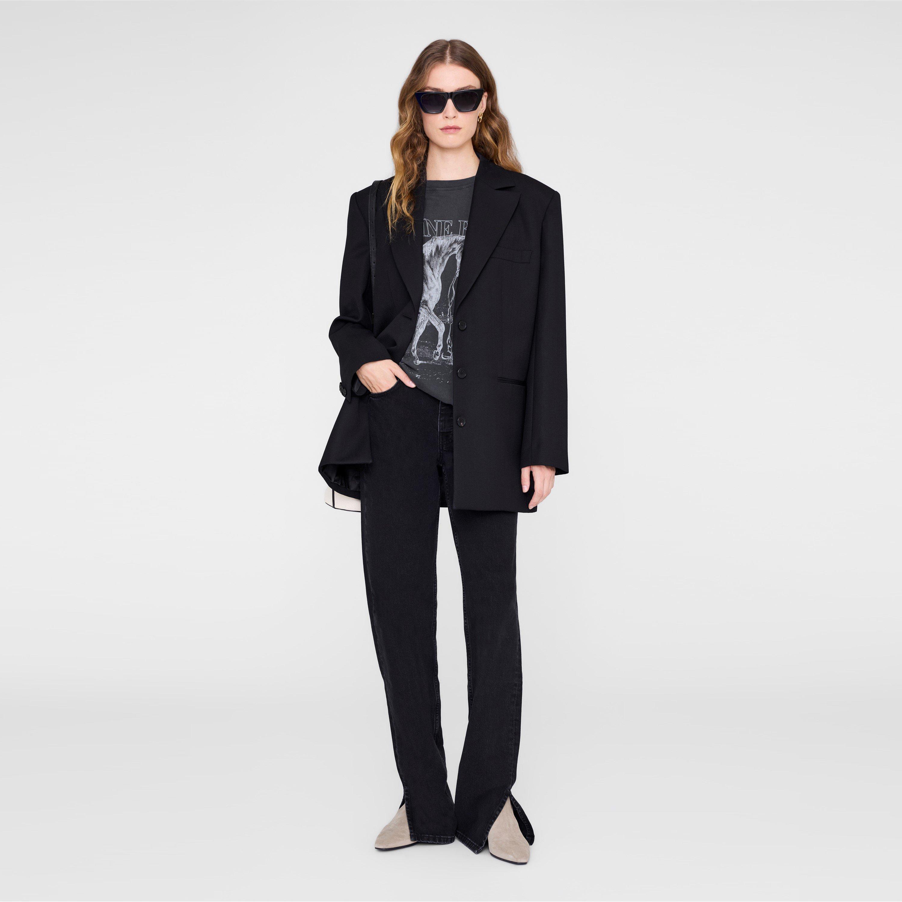 Washed Black - Anine Bing - Womens Lili T-Shirt - 6