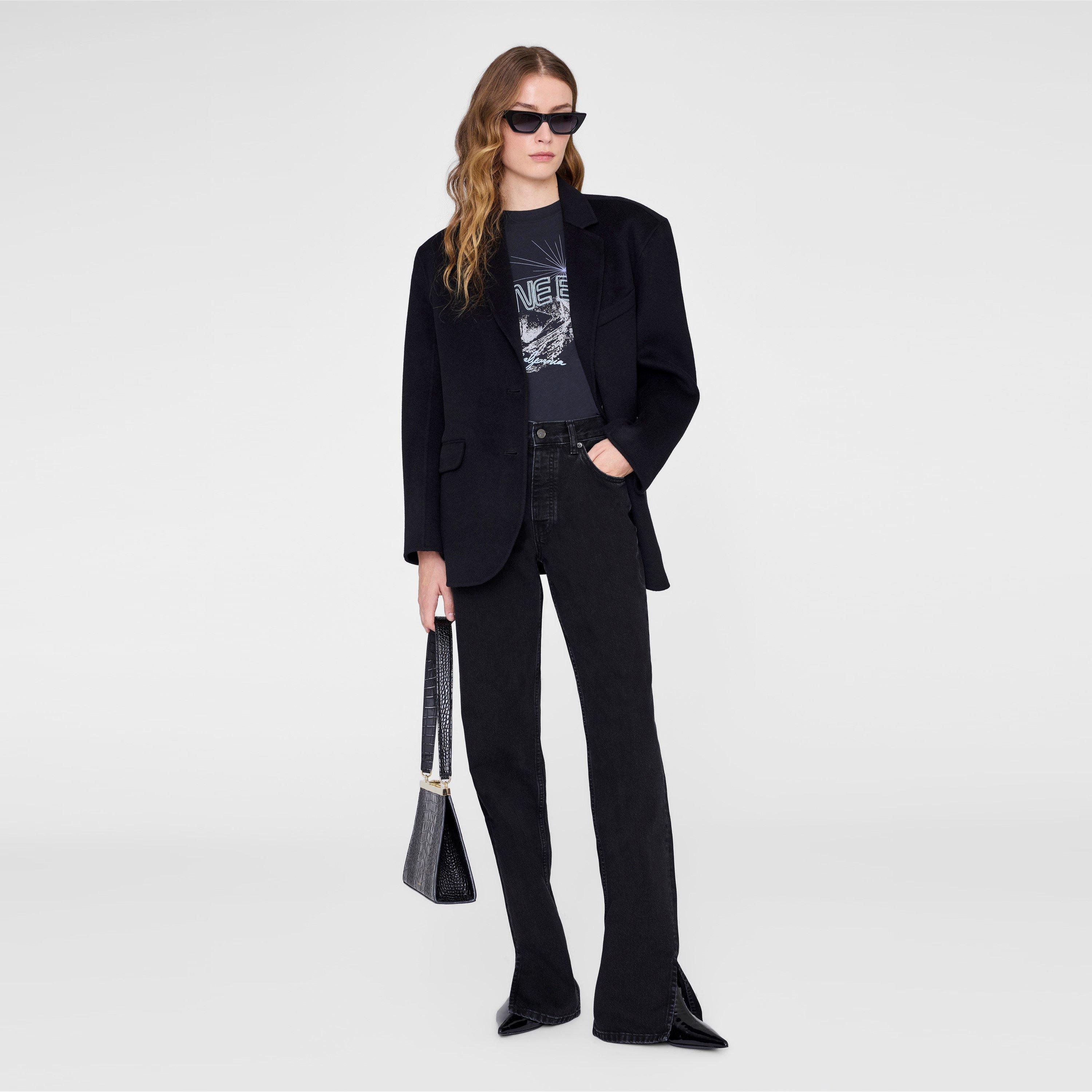 VINTAGE BLACK - Anine Bing - Womens Walker California T-Shirt - 6